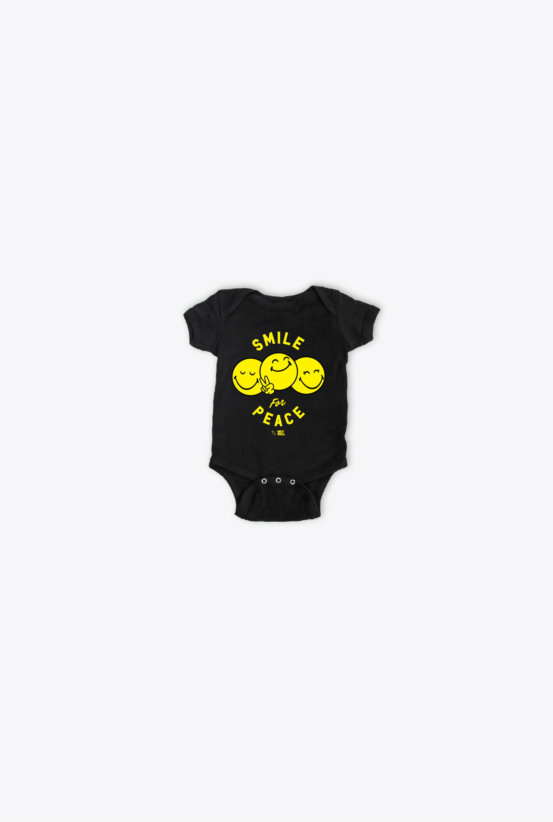 P/C x SmileyWorld "Smile for Peace" Onesie - Black