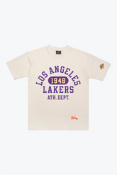 Los Angeles Lakers Athletic Club Heavyweight T-Shirt - Ivory