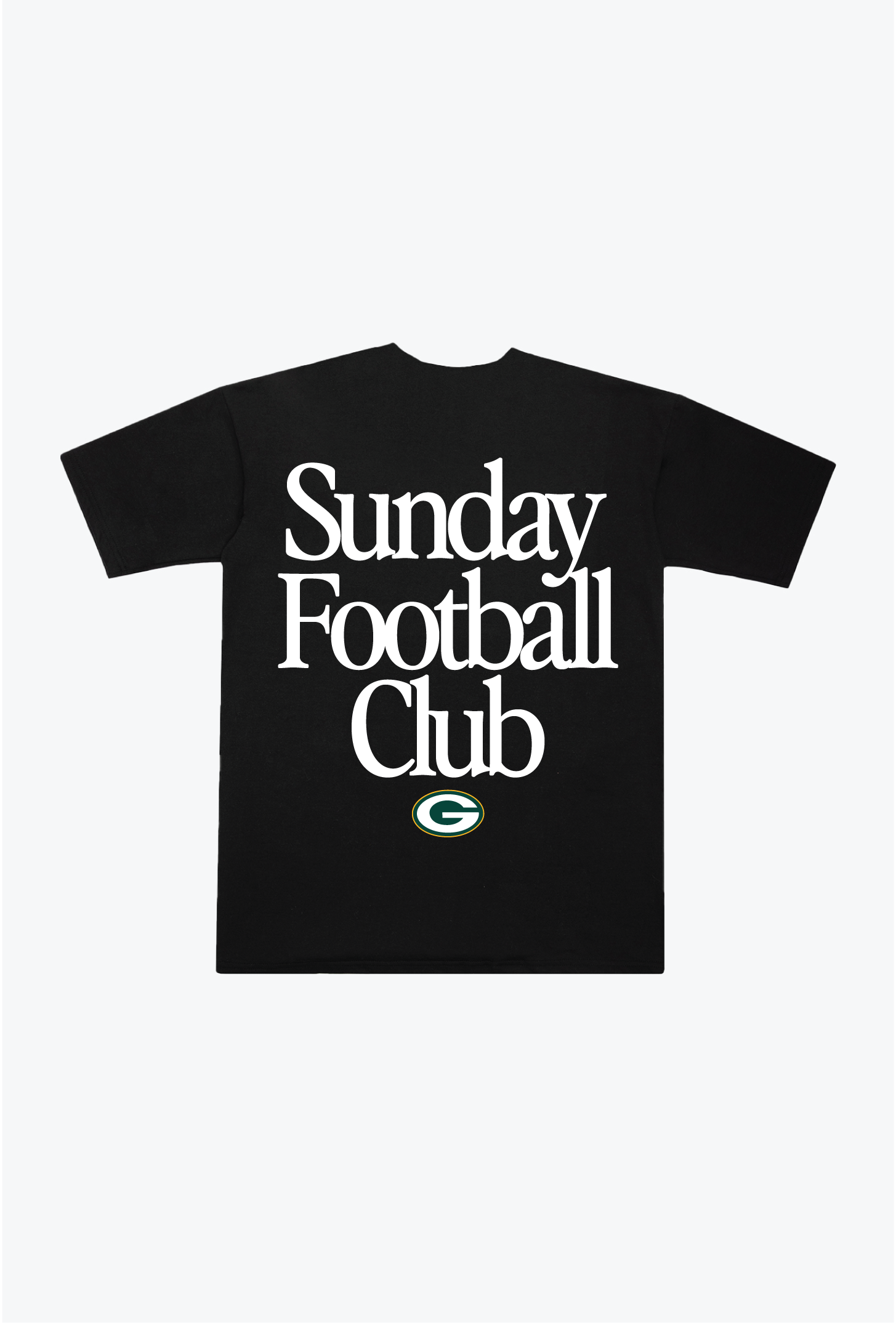 T-shirt épais du club de football du dimanche des Packers de Green Bay - Noir