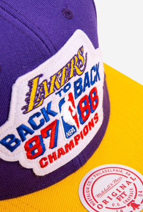 Los Angeles Lakers B2B Champ Snapback HWC - Purple/Yellow