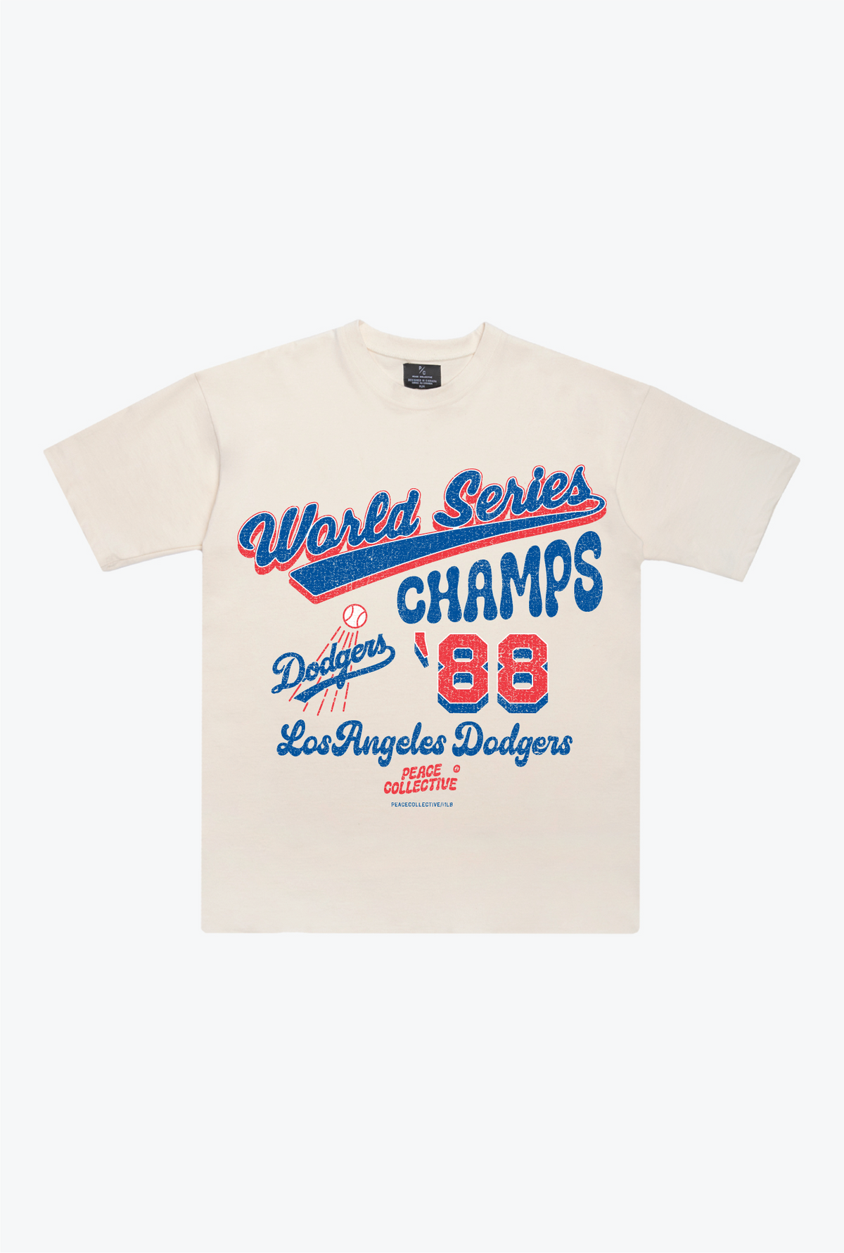 Los Angeles Dodgers '88 World Series Champs T-Shirt - Ivory