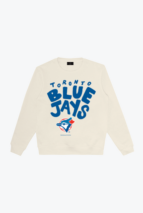 Toronto Blue Jays Bubble Crewneck - Ivory