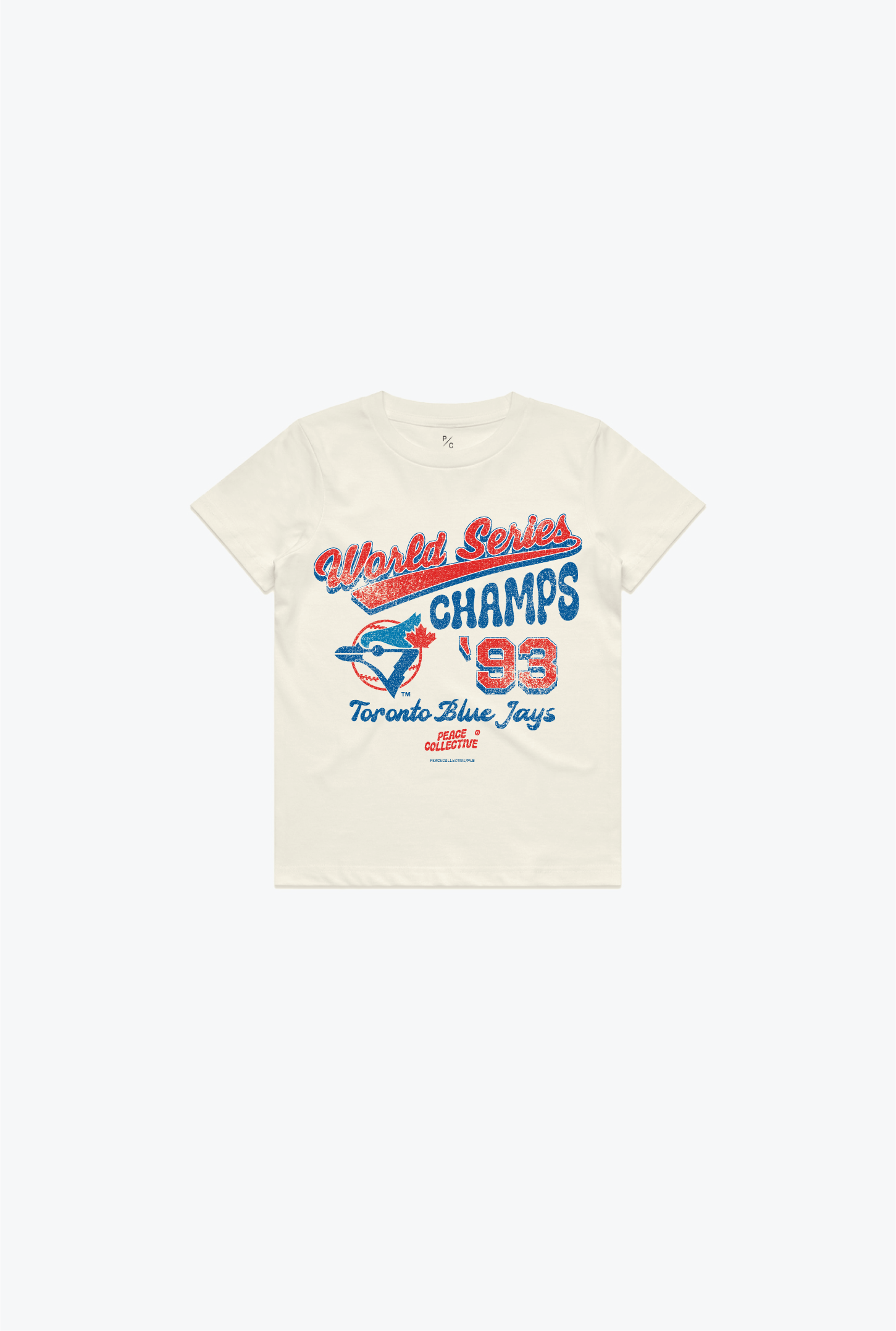 Toronto Blue Jays '93 World Series Champs Kinder-T-Shirt – Elfenbein