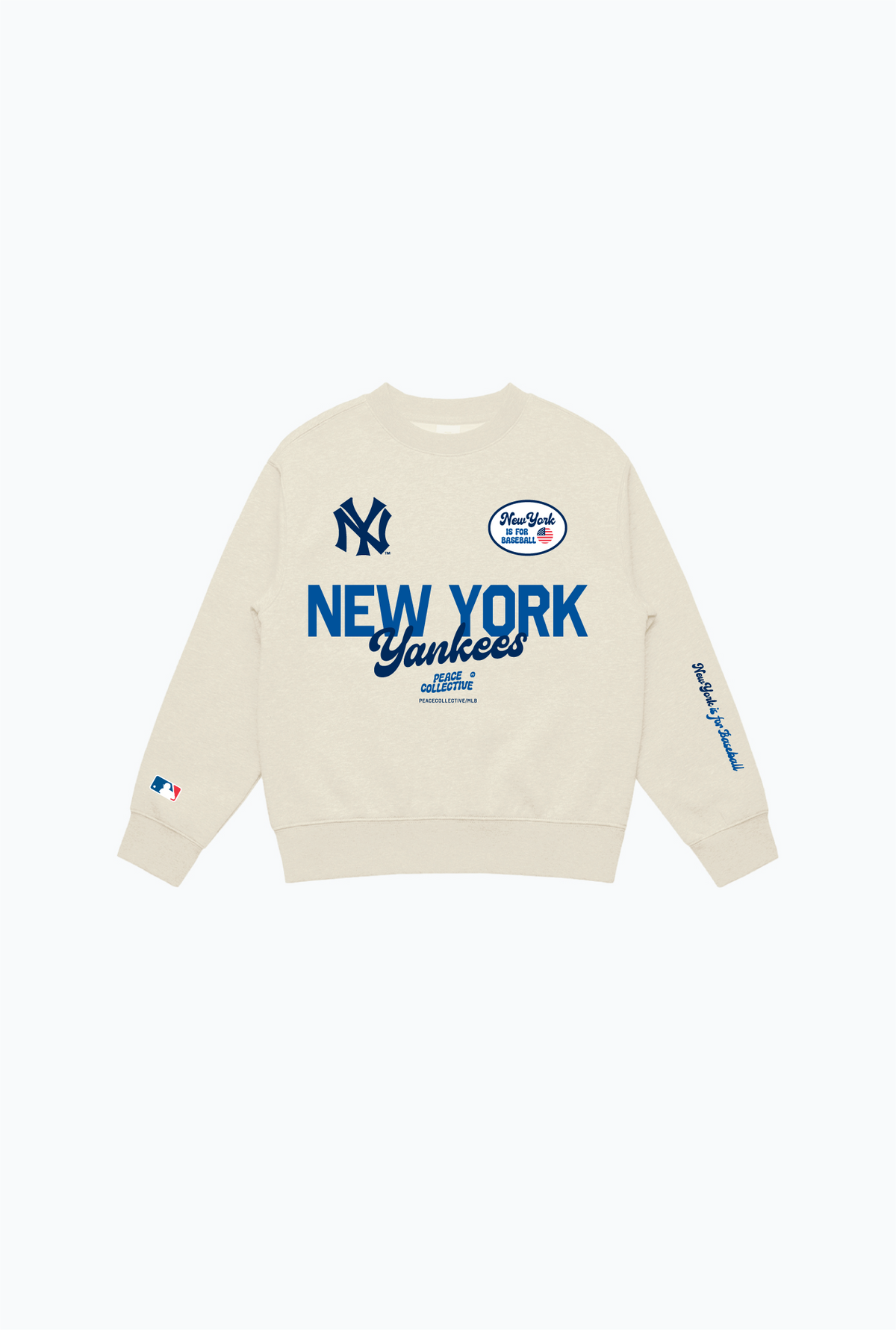 New York Yankees Cheer Kids Crewneck - Ivory