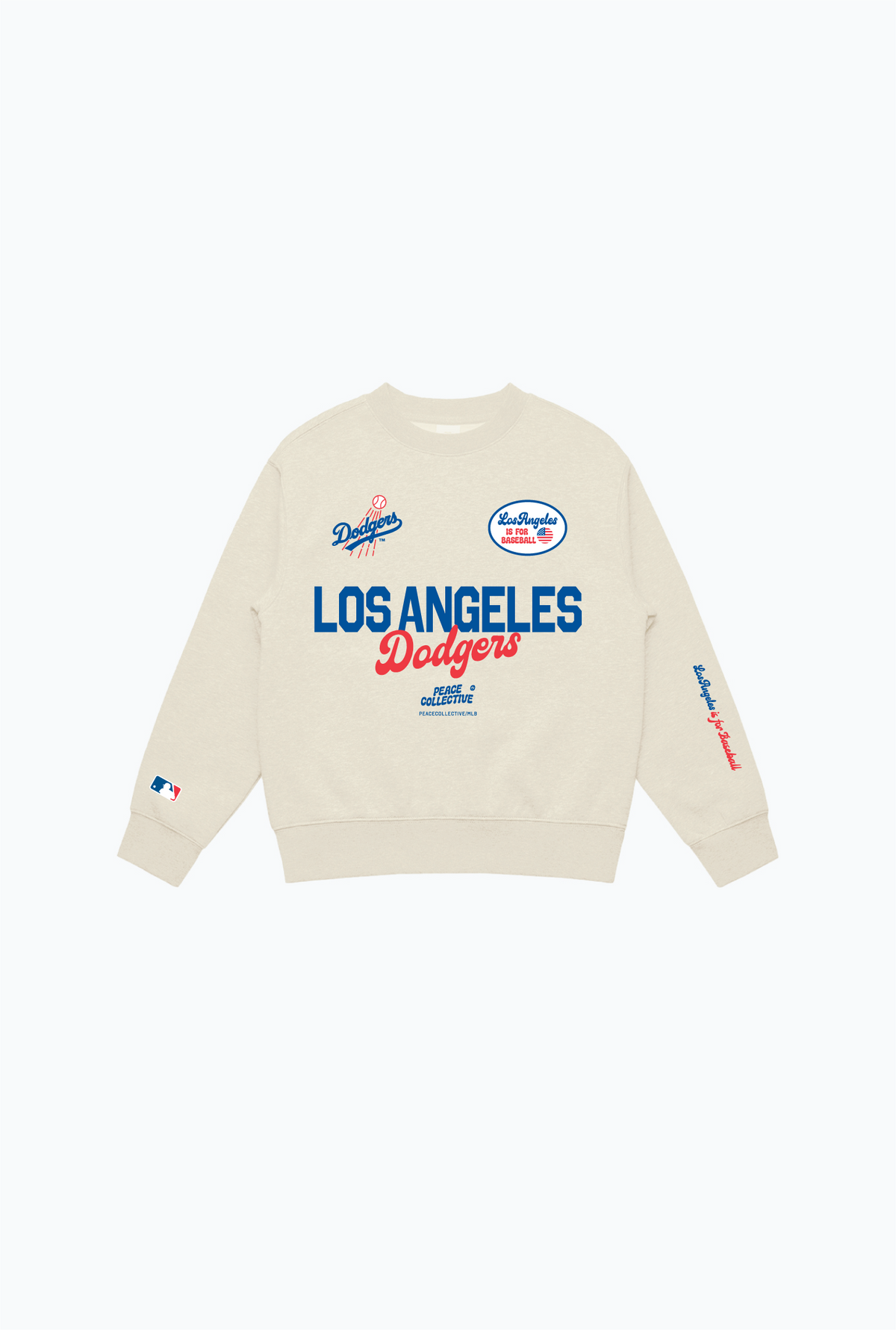 Los Angeles Dodgers Cheer Kids Crewneck - Ivory