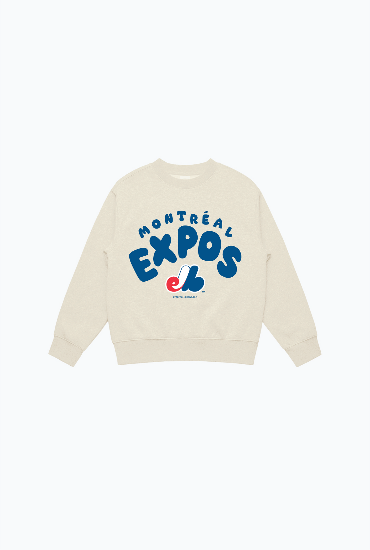 Montreal Expos Bubble Kids Crewneck - Ivory