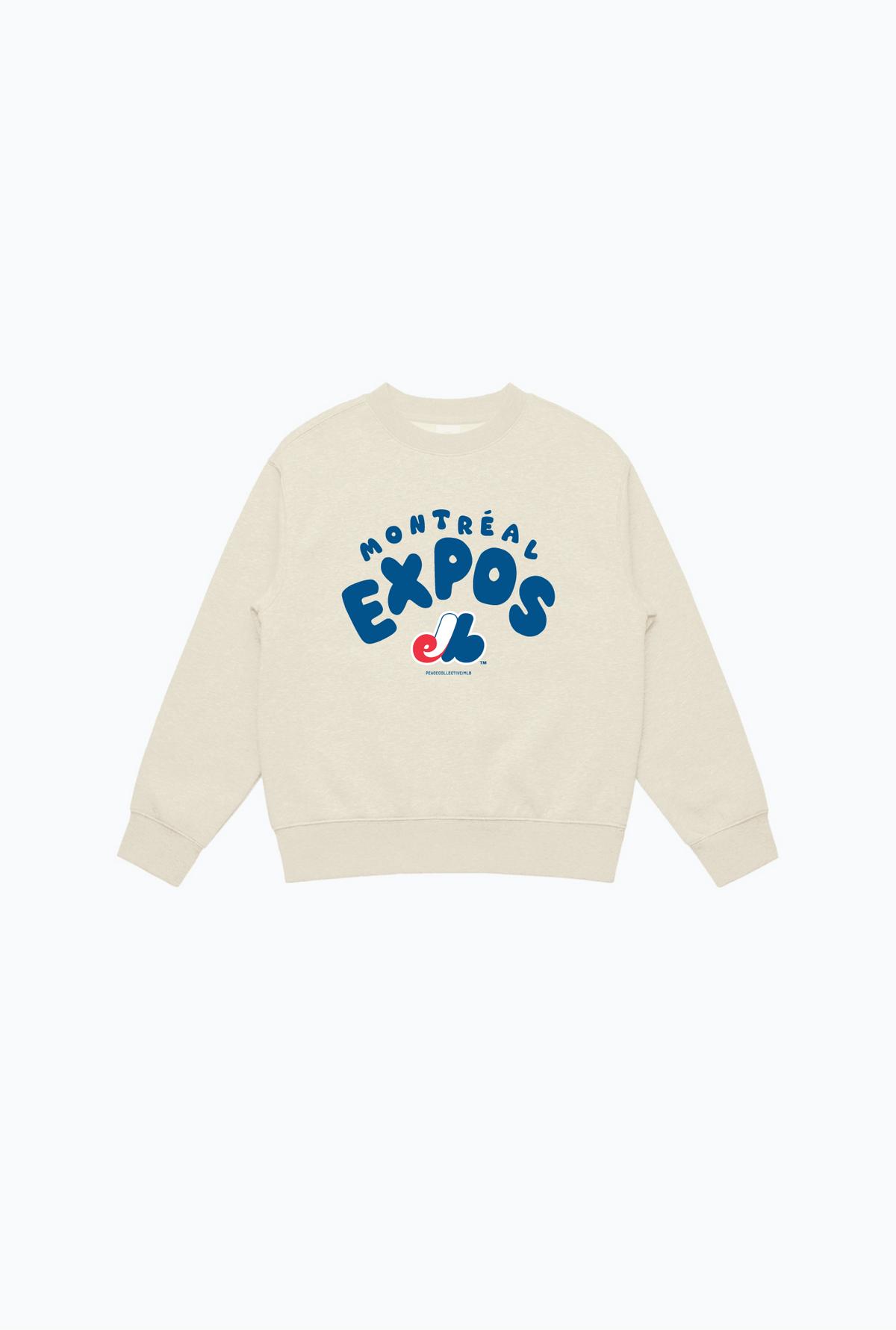 Montreal Expos Bubble Kids Crewneck - Ivory