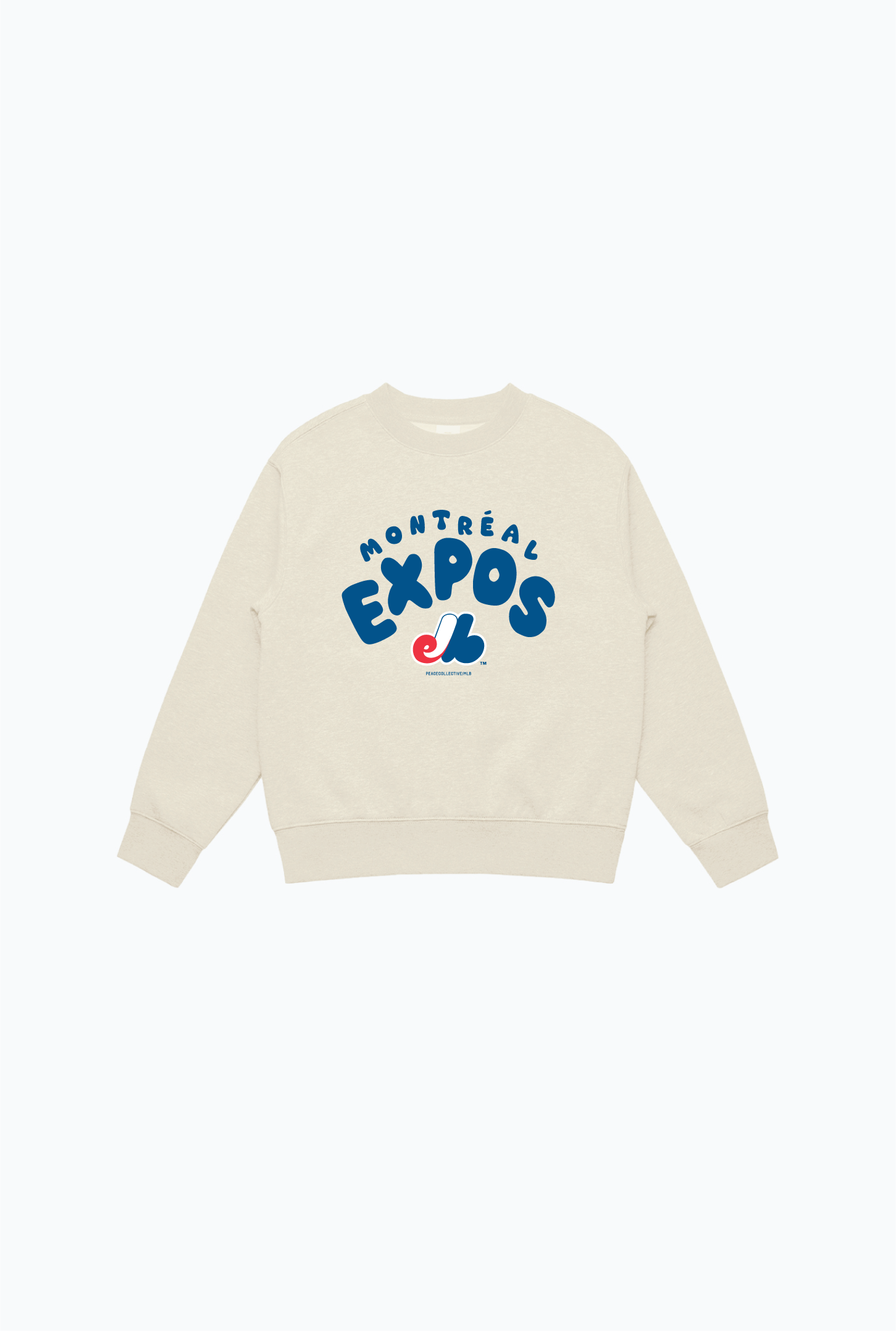 Montreal Expos Bubble Kids Crewneck - Ivory