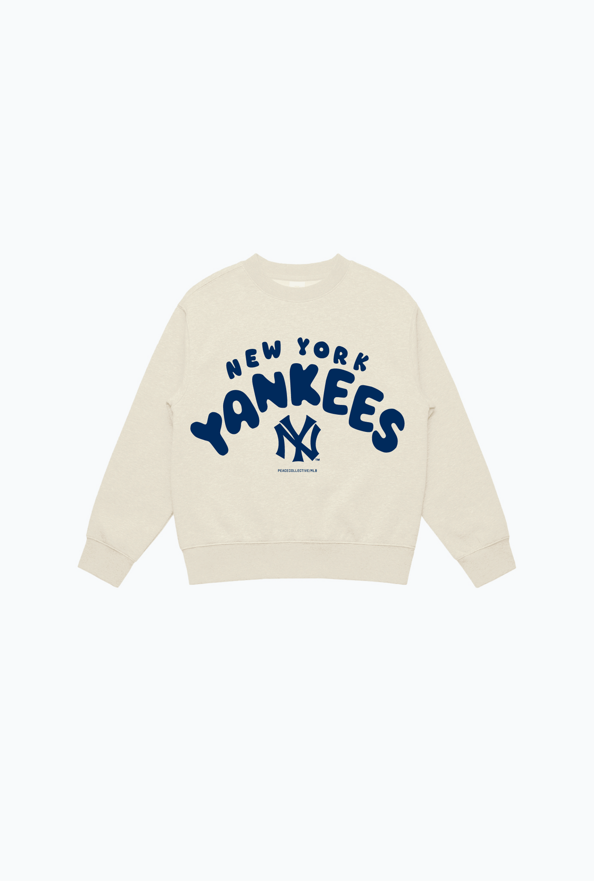 New York Yankees Bubble Kids Crewneck - Ivory