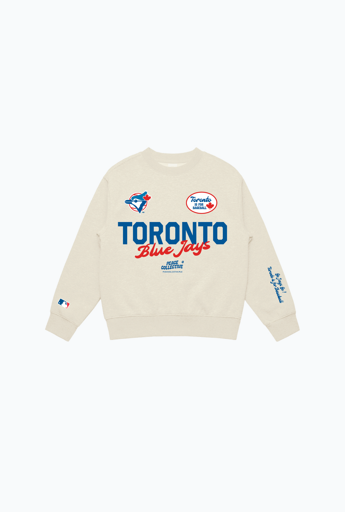 Toronto Blue Jays Cheer Kids Crewneck - Ivory