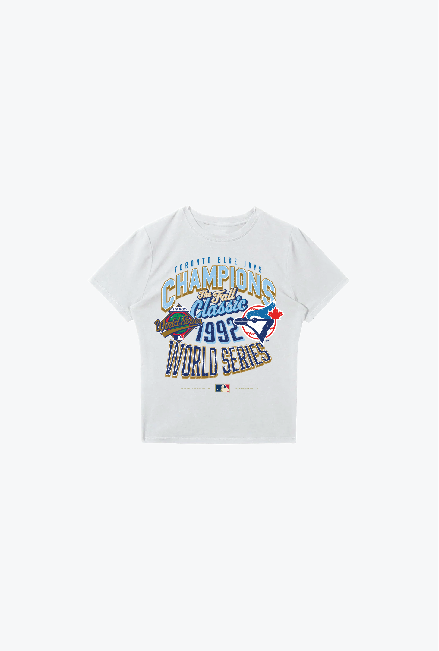 T-shirt pour bébé champion de la Série mondiale 1992 des Blue Jays de Toronto - Blanc