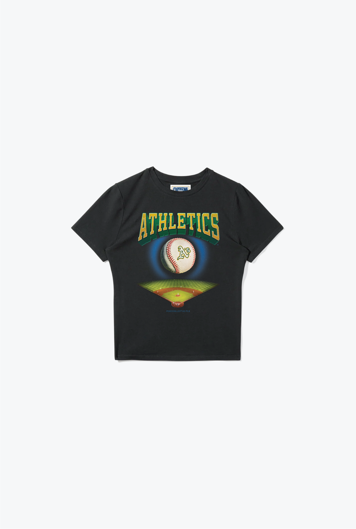 Oakland Athletics Field Baby Tee - Black