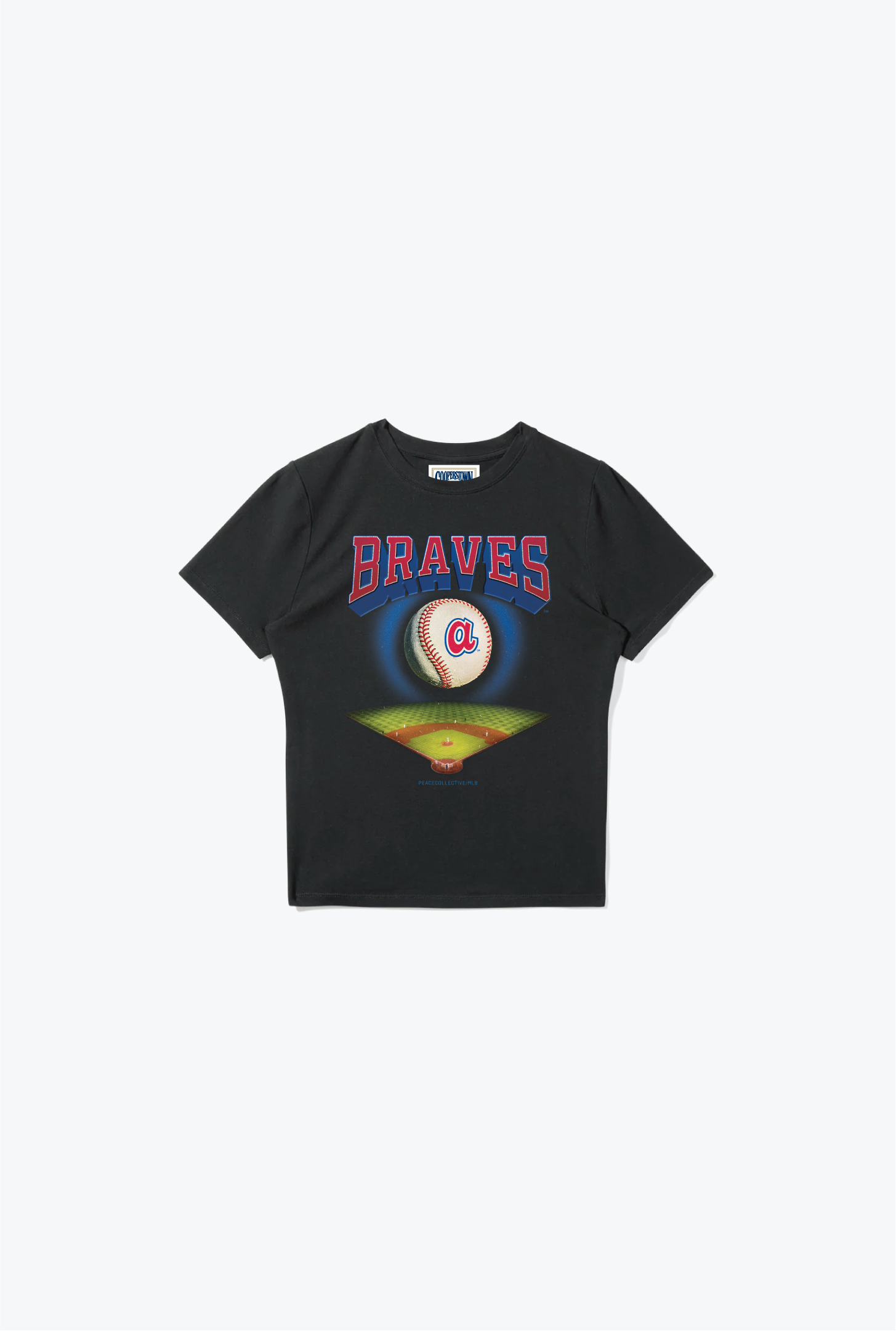 Atlanta Braves Field Baby Tee - Black