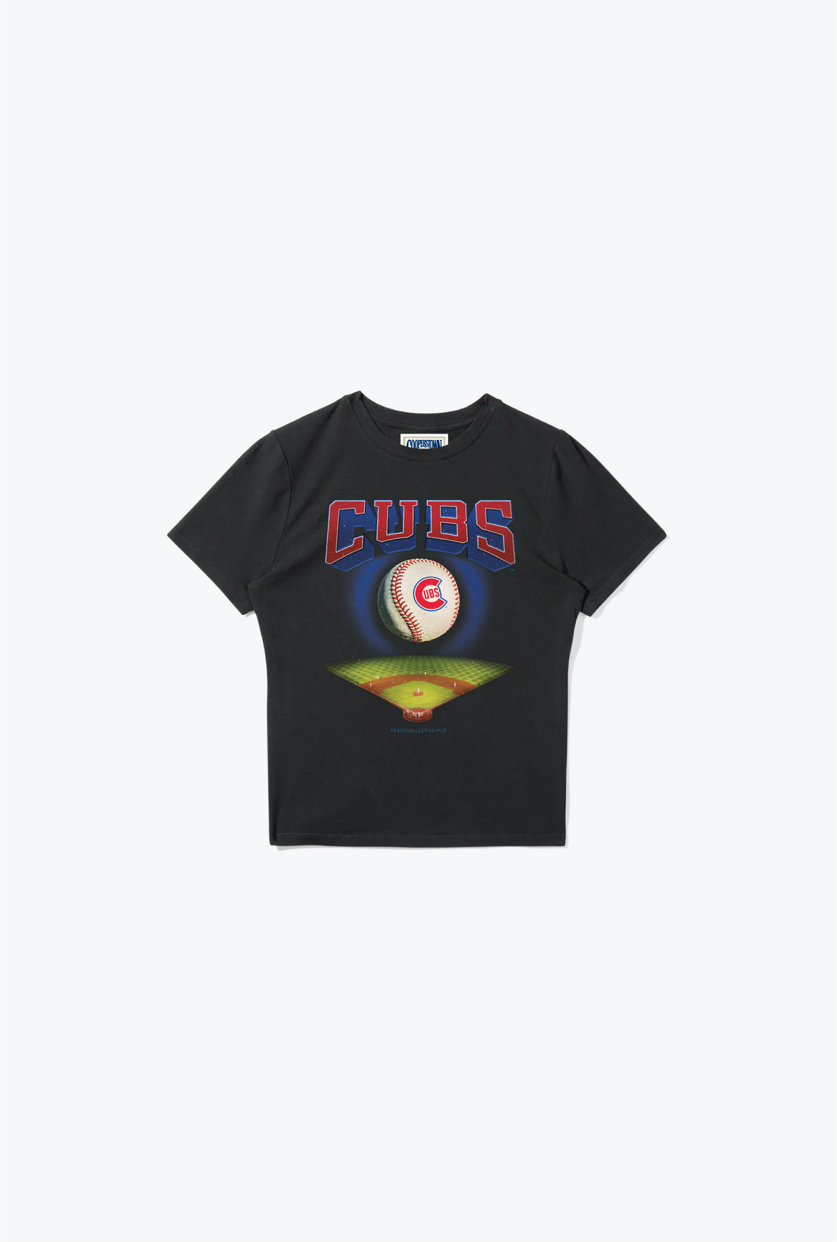 Chicago Cubs Field Baby Tee - Black