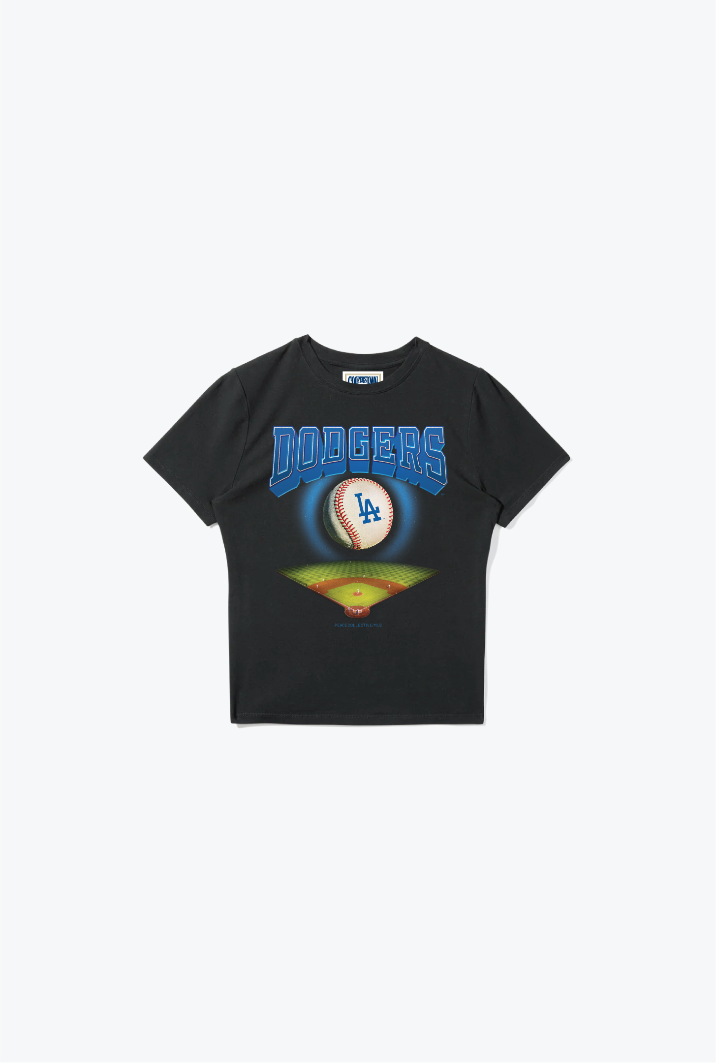 Los Angeles Dodgers Field Baby Tee - Black