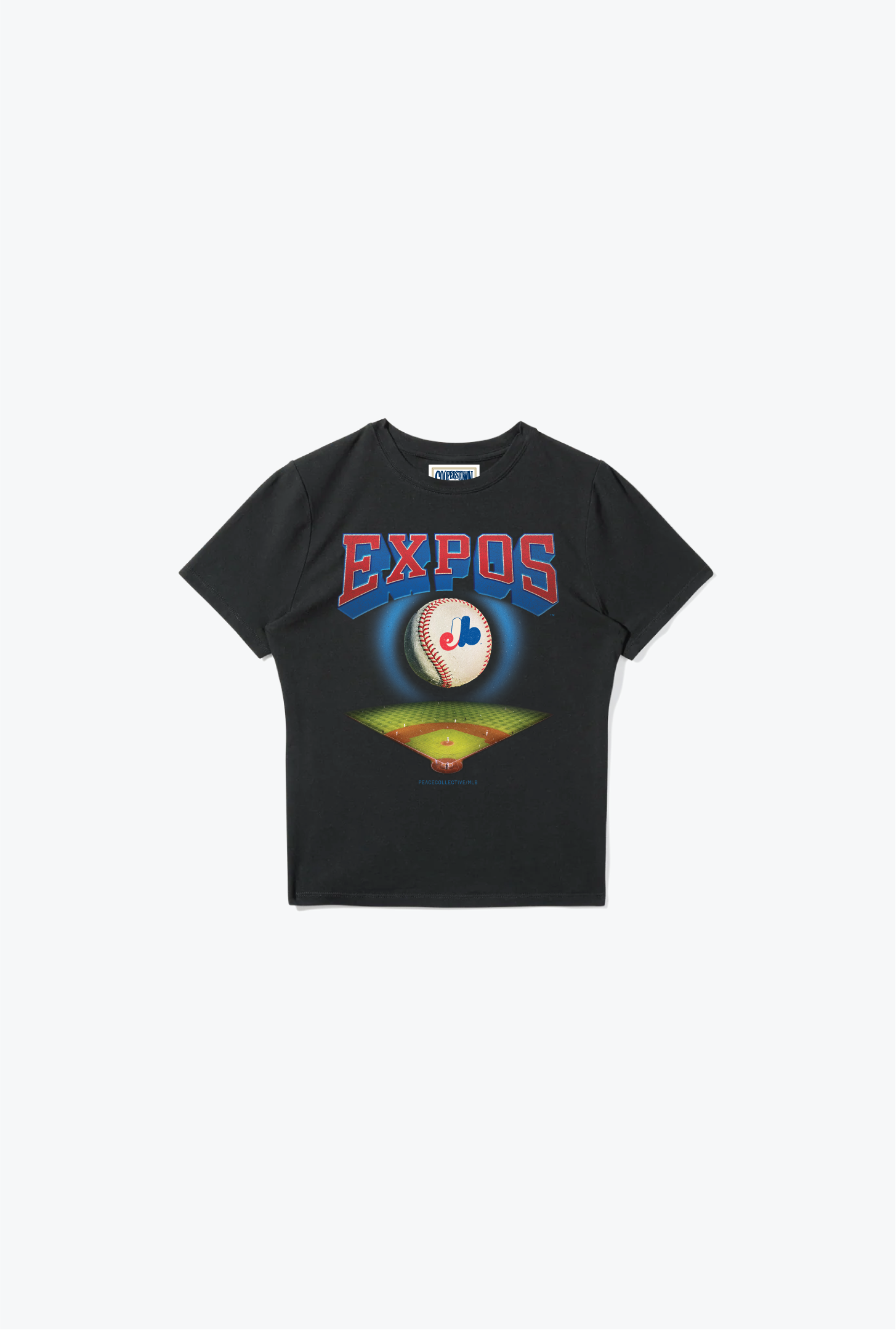 Montreal Expos Field Baby Tee - Black