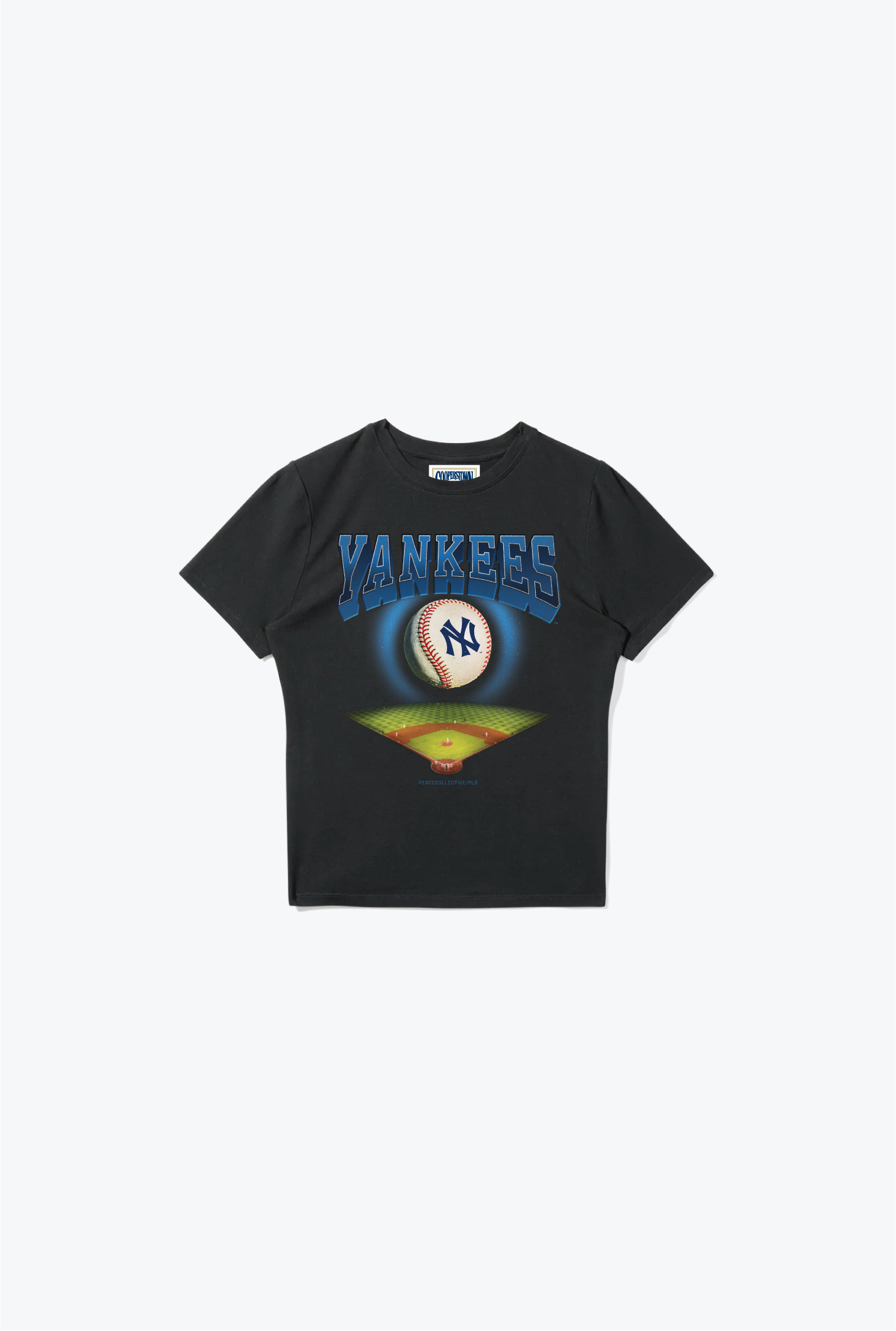 New York Yankees Field Baby Tee - Black