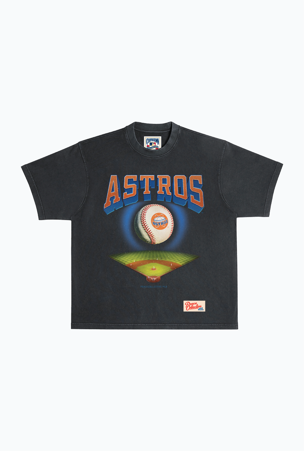 Houston Astros Field Heavyweight Garment Dyed T-Shirt - Black