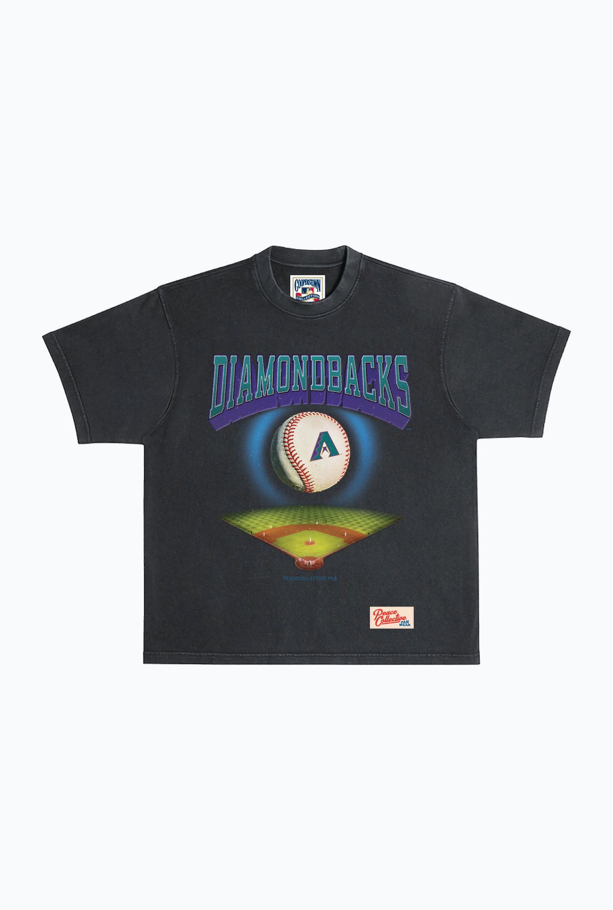 Arizona Diamondbacks Field Heavyweight Garment Dyed T-Shirt - Black