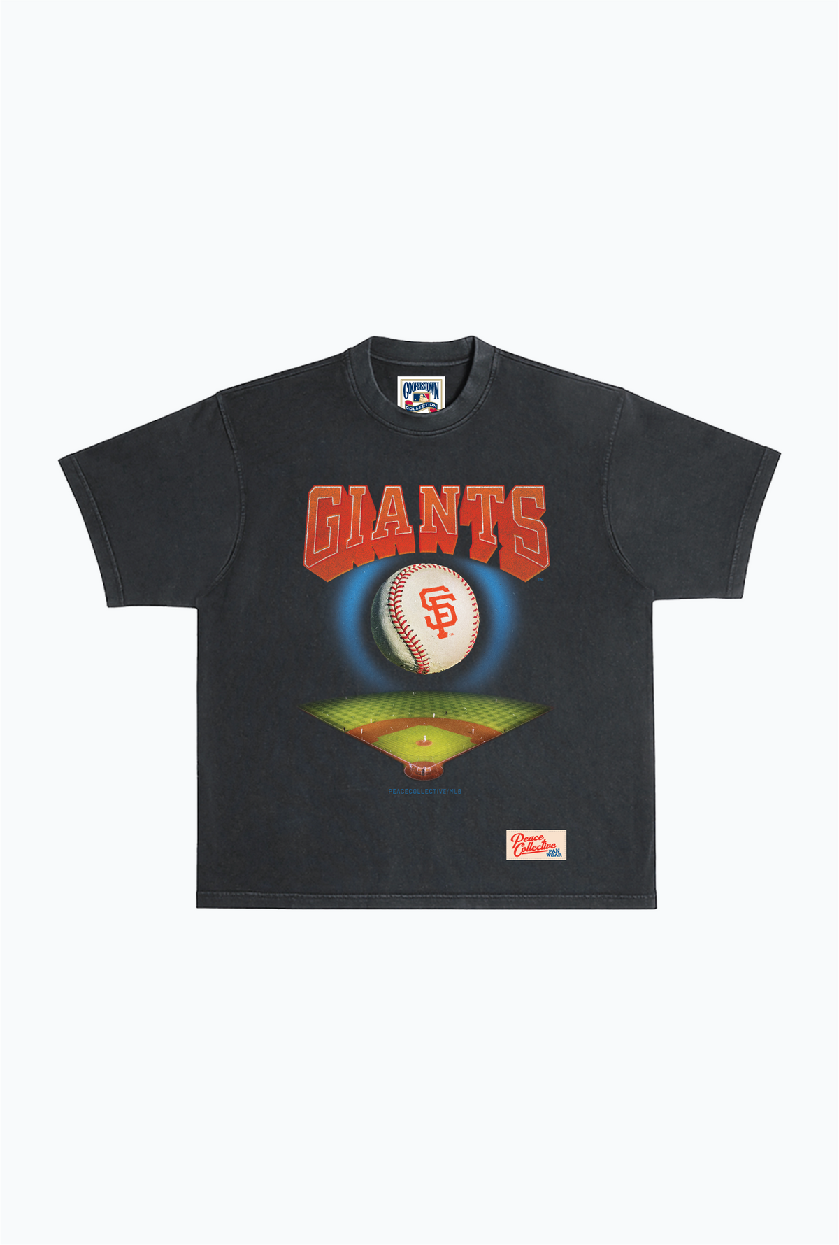 San Francisco Giants Field Heavyweight Garment Dyed T-Shirt - Black