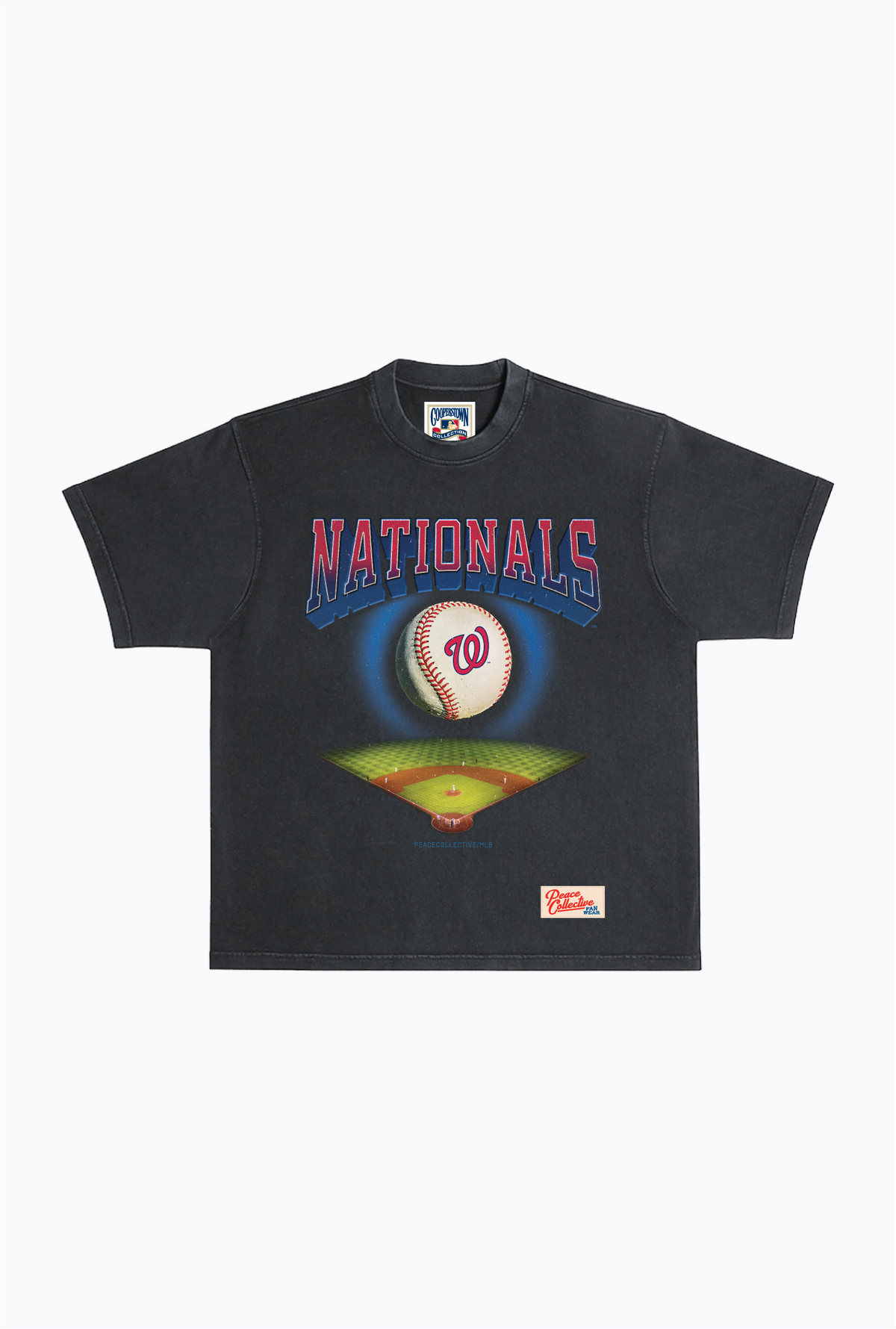 Washington Nationals Field Heavyweight Garment Dyed T-Shirt - Black