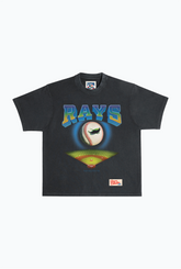 Tampa Bay Rays Field Heavyweight Garment Dyed T-Shirt - Black