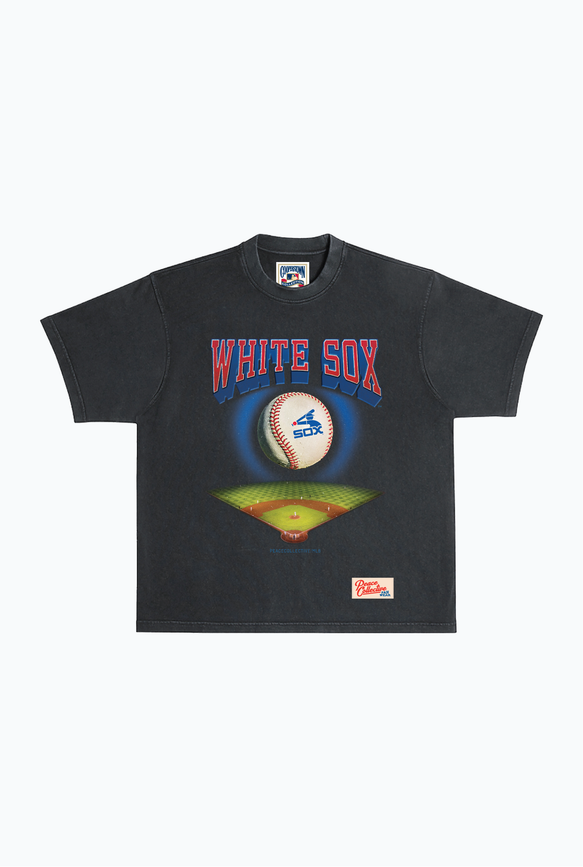 Chicago White Sox Field Heavyweight Garment Dyed T-Shirt - Black