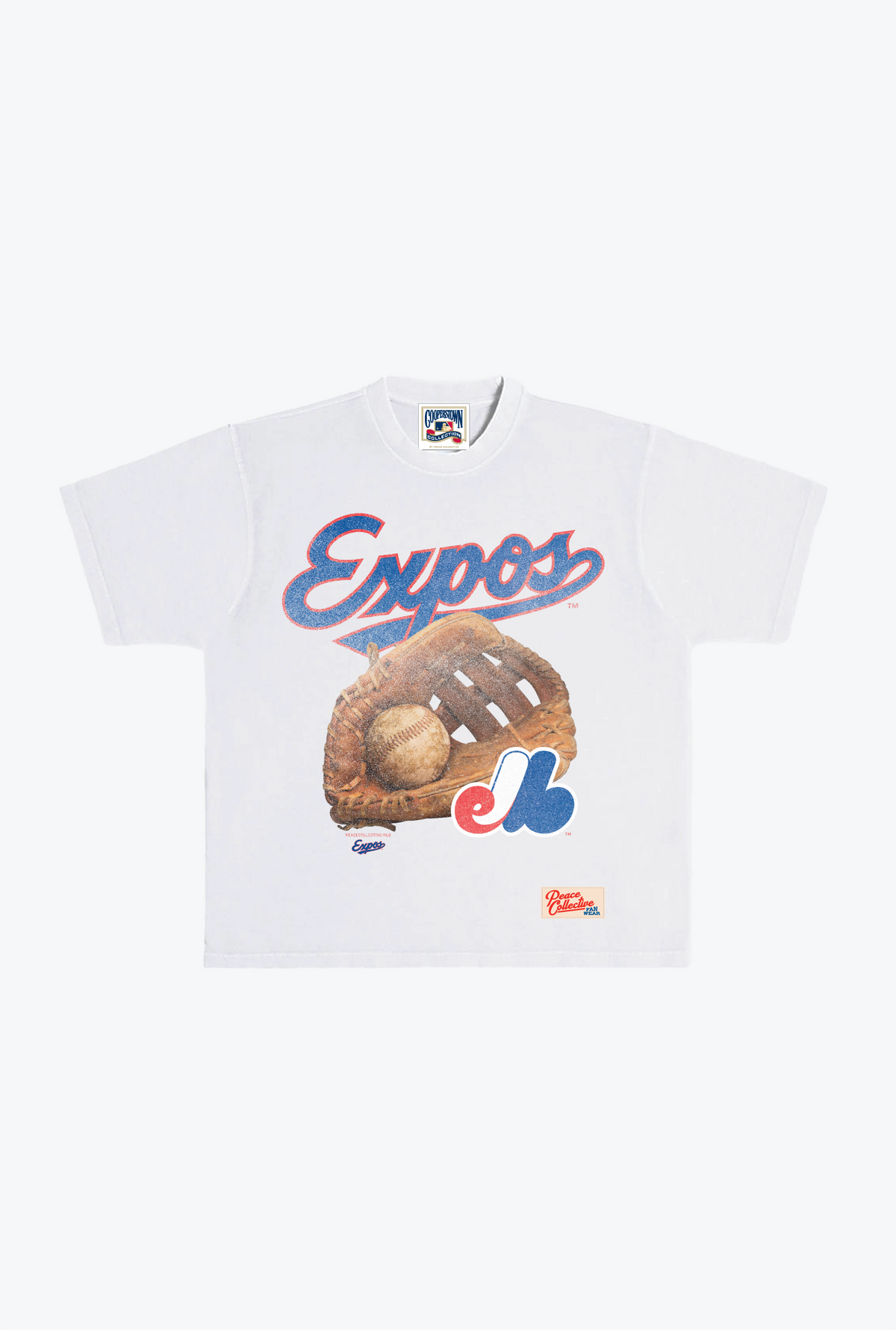 Montreal Expos Glove Vintage Heavyweight T-Shirt - White