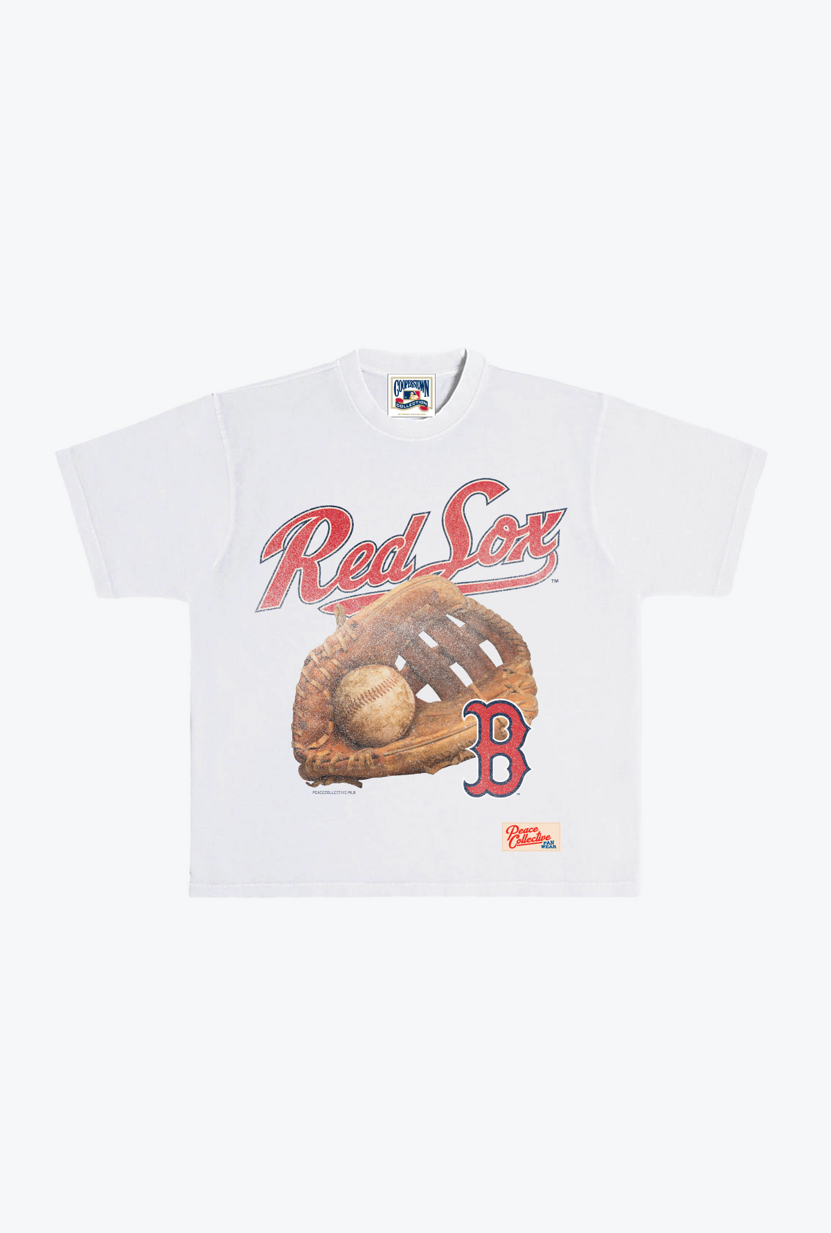 Boston Red Sox Glove Vintage Heavyweight T-Shirt - White