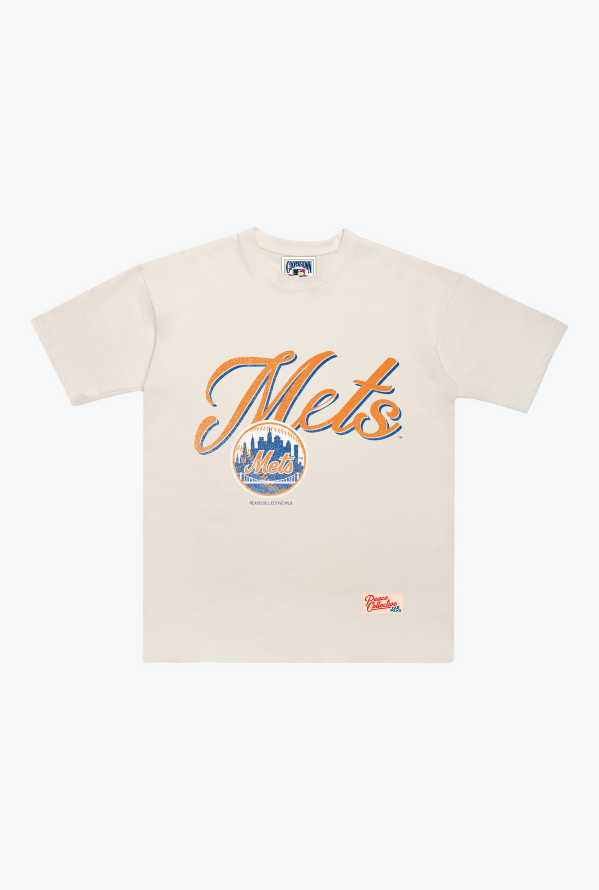 New York Mets Vintage Heavyweight T-Shirt - Ivory