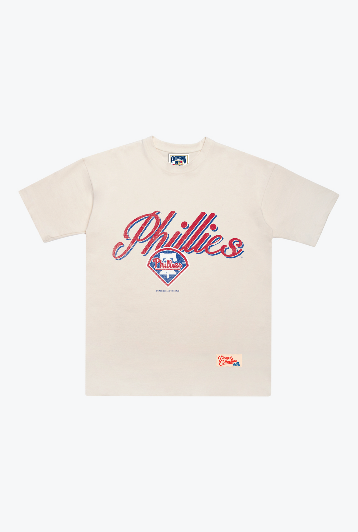 Philadelphia Phillies Vintage Graphic Heavyweight T-Shirt - Ivory