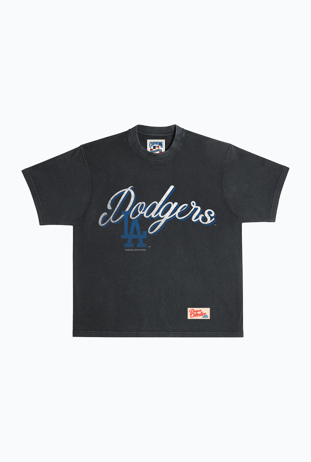 Los Angeles Dodgers Vintage Graphic Heavyweight Garment Dyed T-Shirt - Black