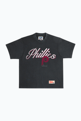 Philadelphia Phillies Vintage Graphic Heavyweight Garment Dyed T-Shirt - Black