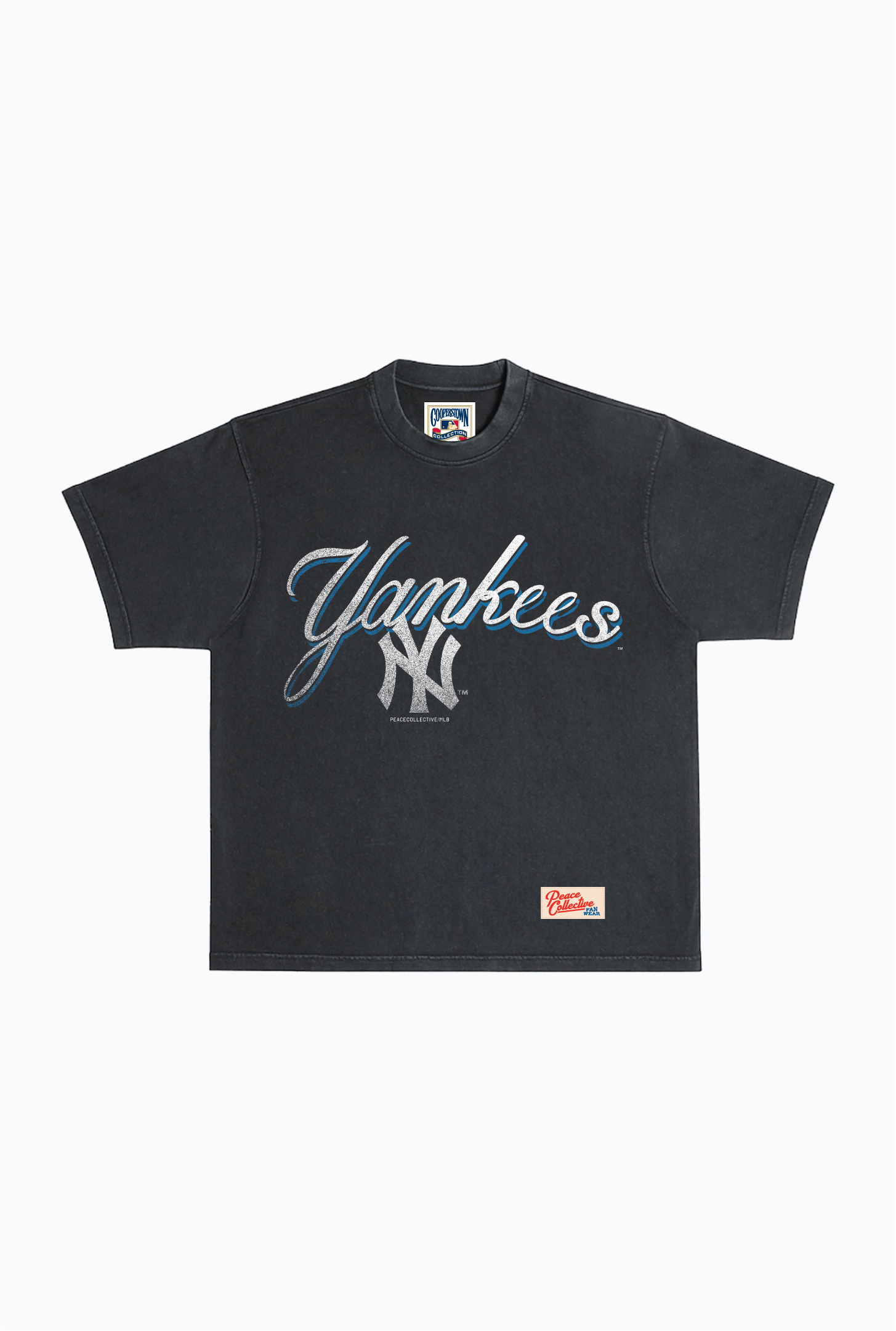 New York Yankees Vintage Graphic Heavyweight Garment Dyed T-Shirt - Black