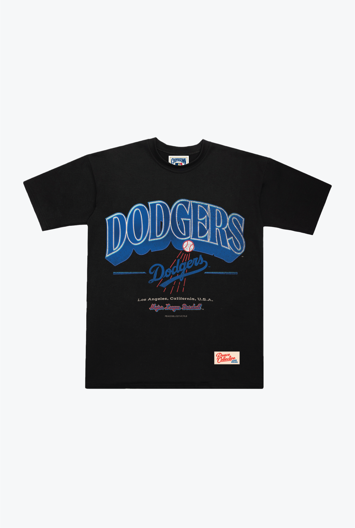 Los Angeles Dodgers Vintage Graphic Heavyweight T-Shirt - Black