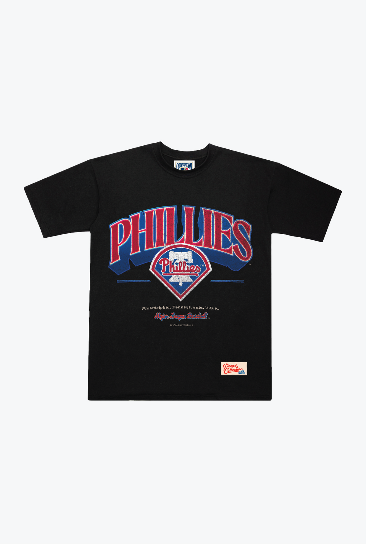 Philadelphia Phillies Vintage Graphic Heavyweight T-Shirt - Black