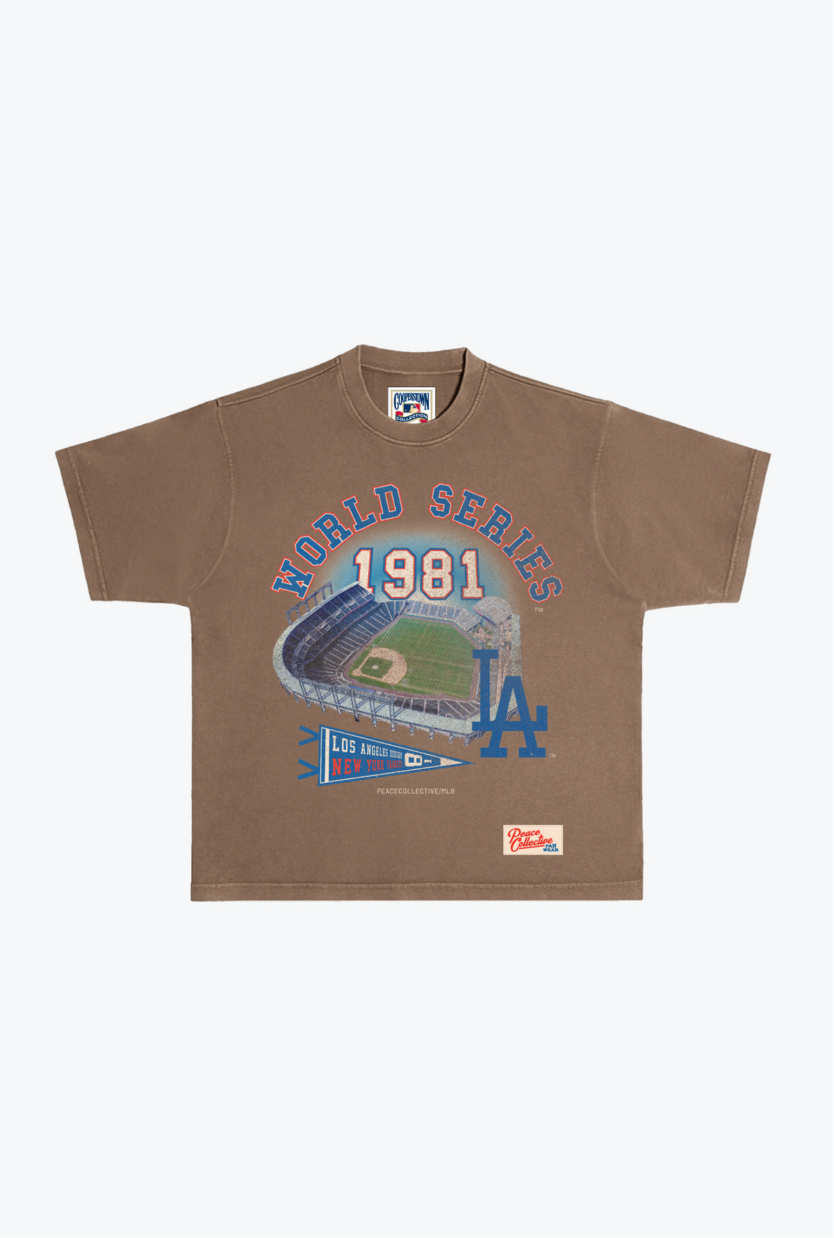 Los Angeles Dodgers Vintage Heavyweight Garment Dyed T-Shirt - Sand