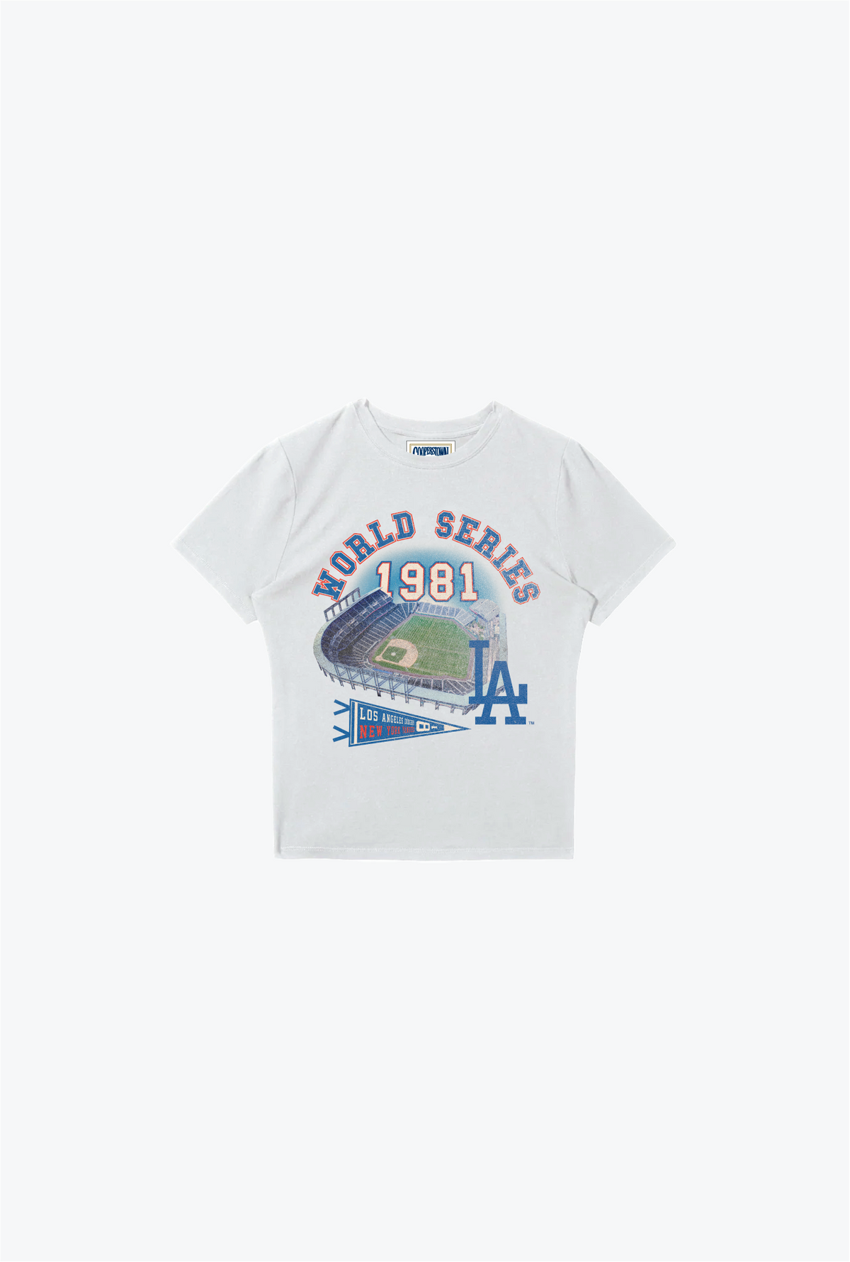 Los Angeles Dodgers Vintage Baby Tee - White