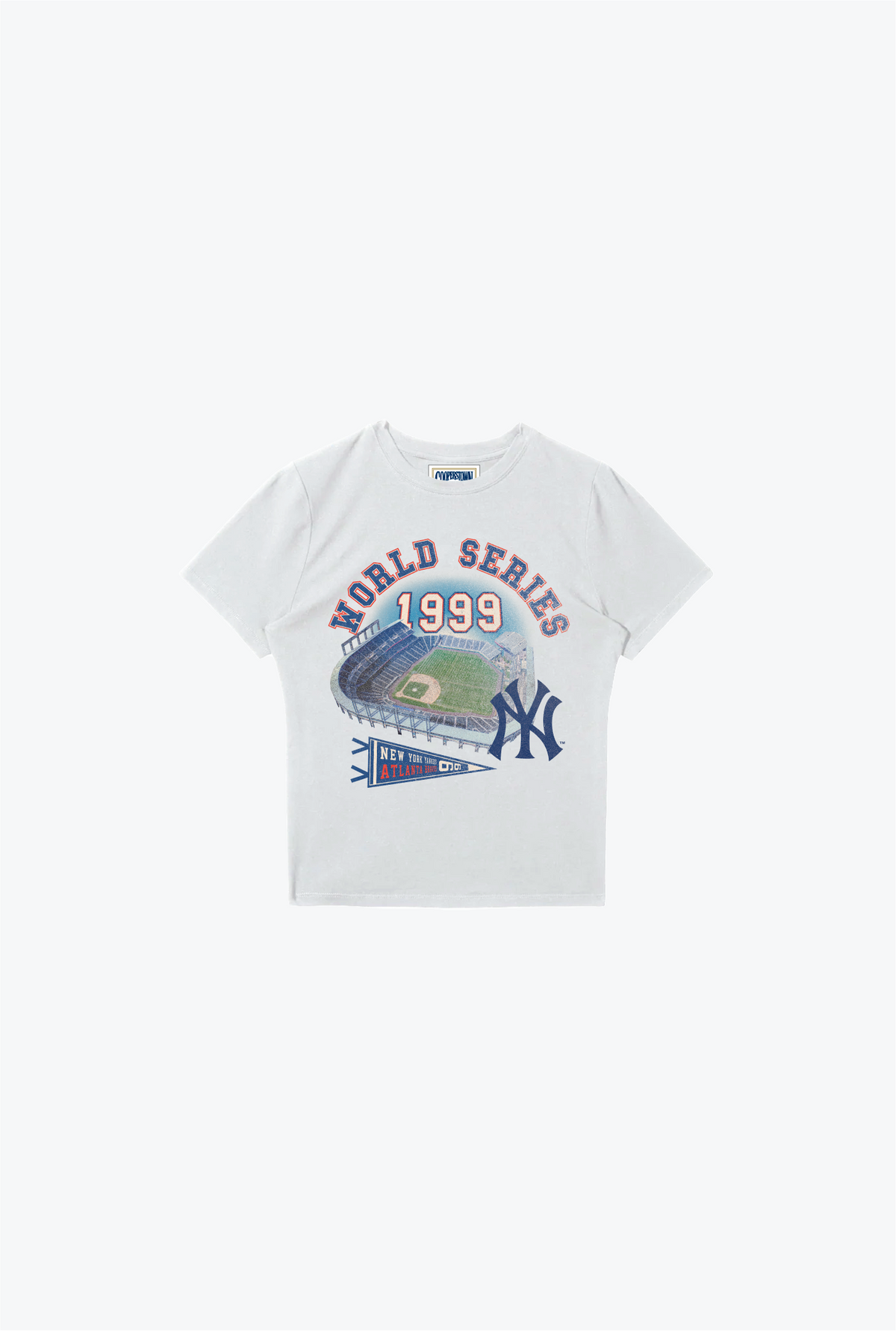 New York Yankees Vintage Baby Tee - White