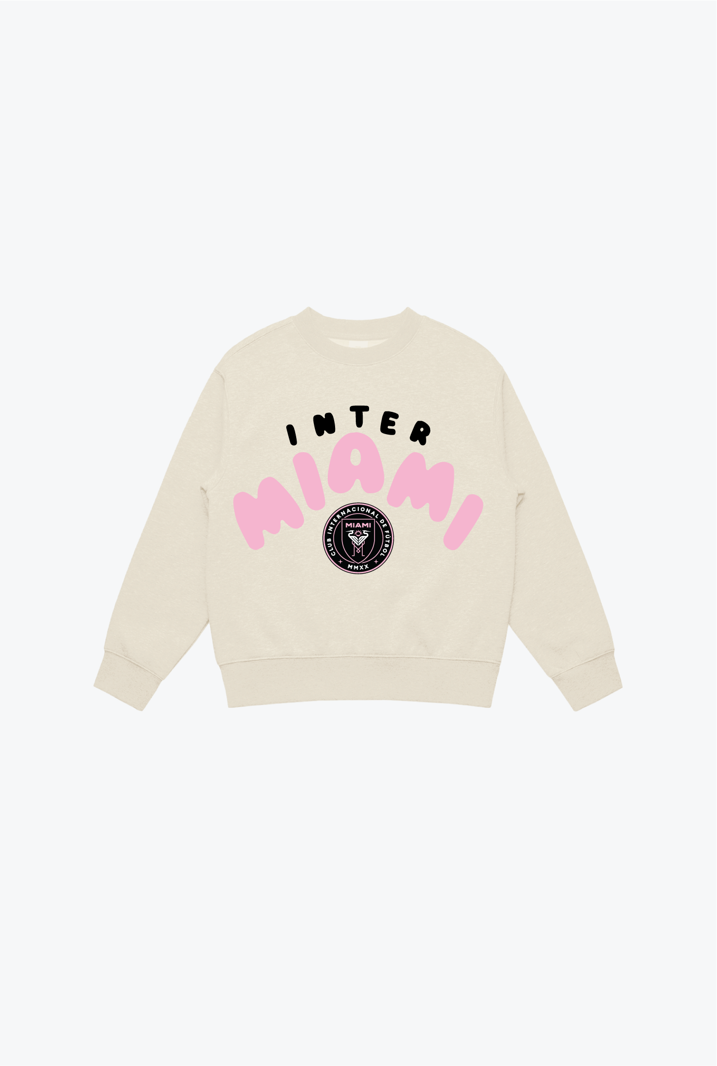 Inter Miami CF Bubble Kids Crewneck - Ivory