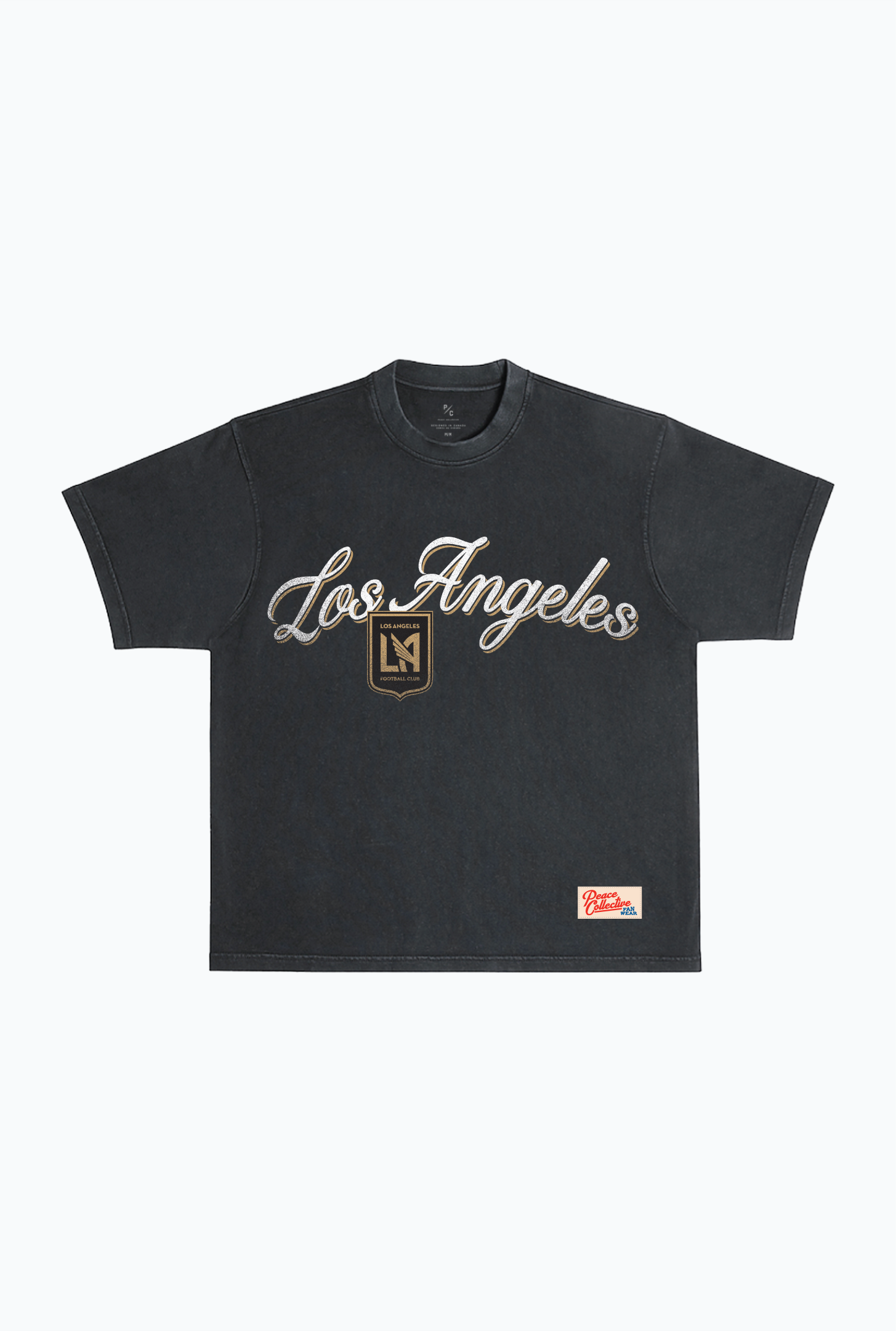 Los Angeles FC Script Heavyweight Garment Dyed T-Shirt - Black