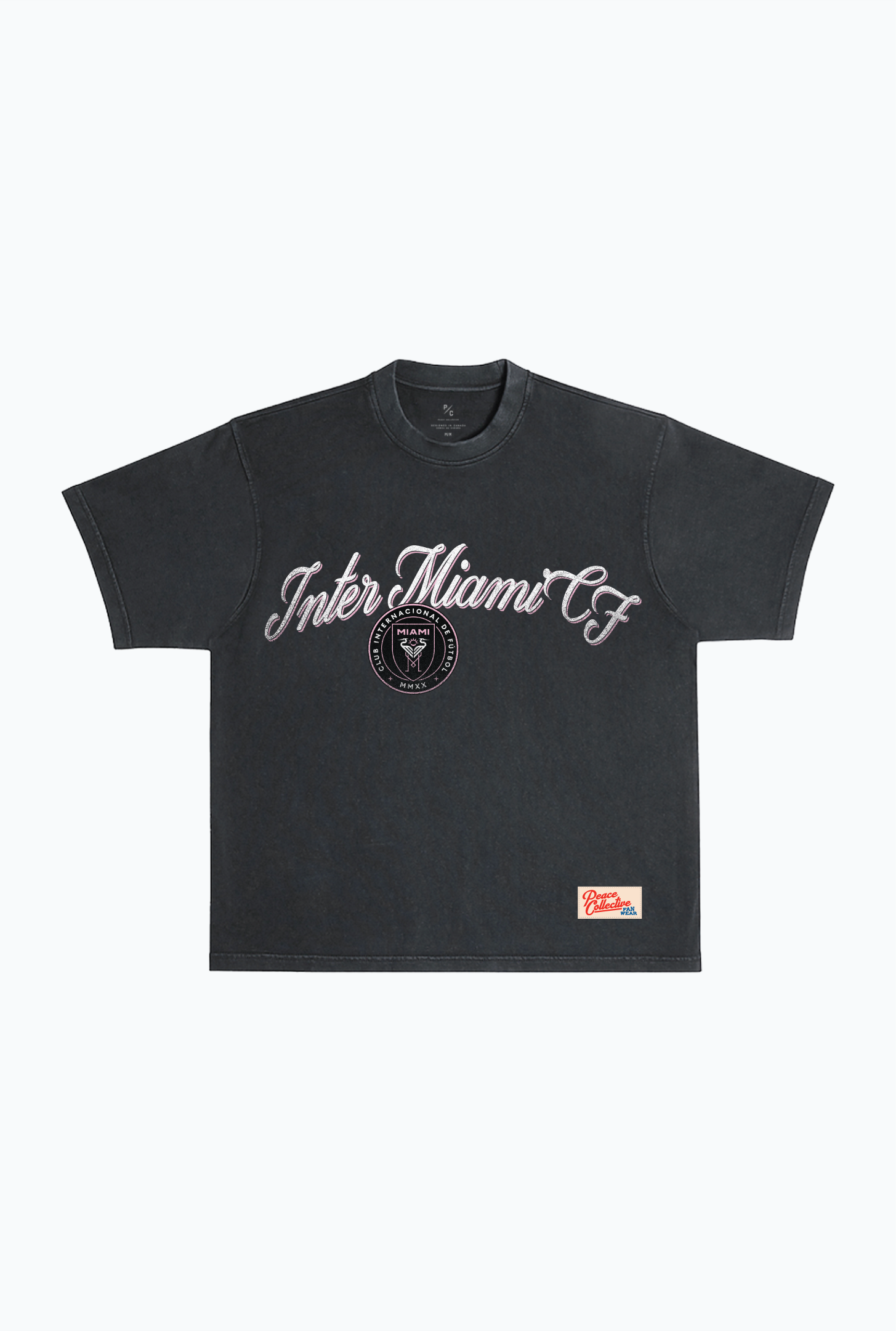 Inter Miami CF Script Heavyweight Garment Dyed T-Shirt - Black