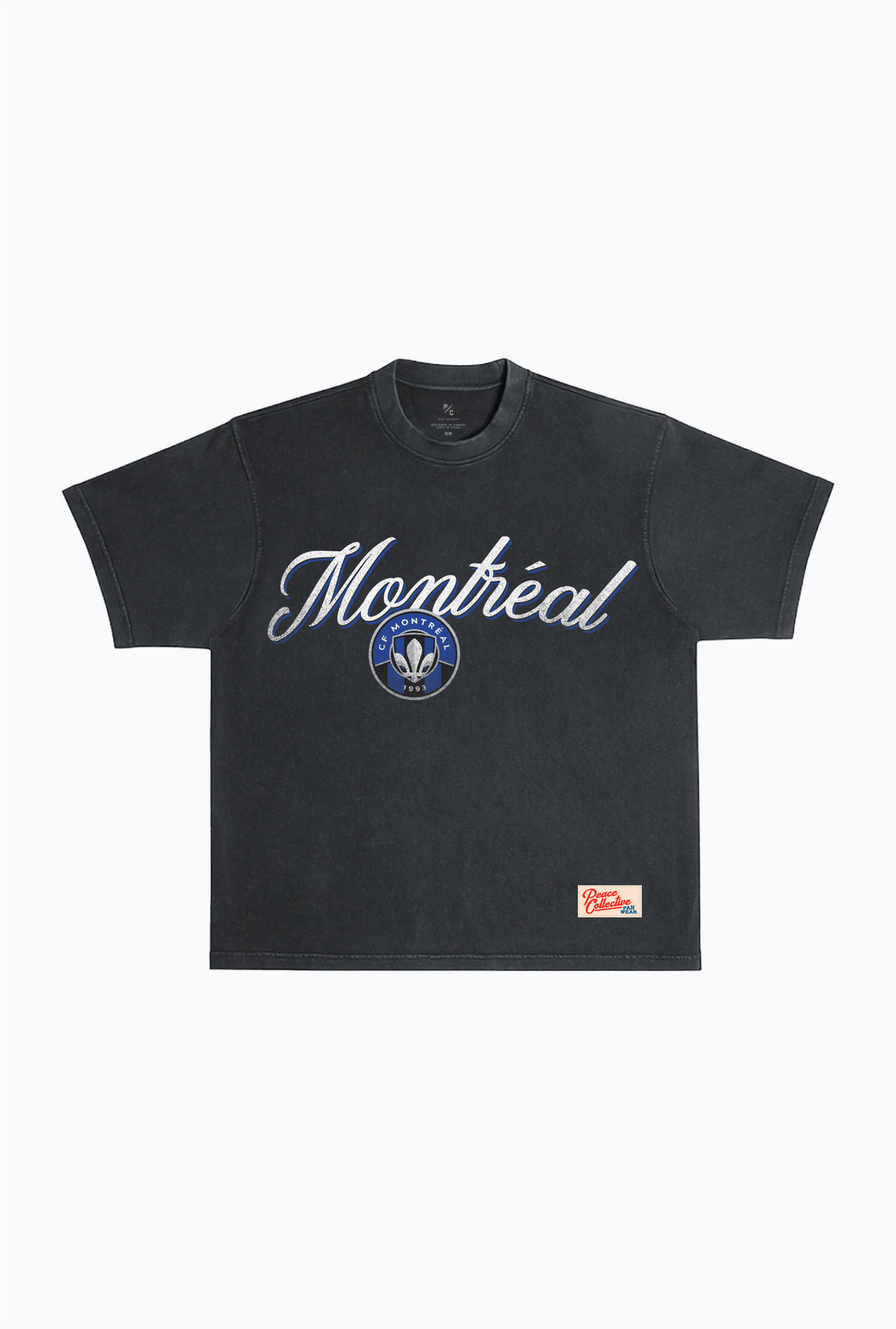 CF Montreal Script Heavyweight Garment Dyed T-Shirt - Black