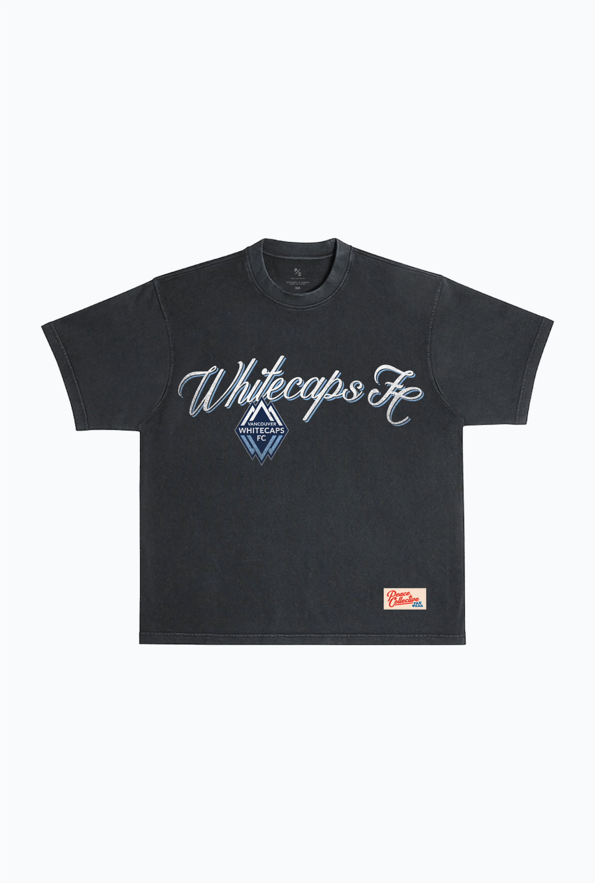 Vancouver Whitecaps FC Script Heavyweight Garment Dyed T-Shirt - Black