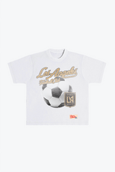 Los Angeles FC Game Ball Heavyweight T-Shirt - White