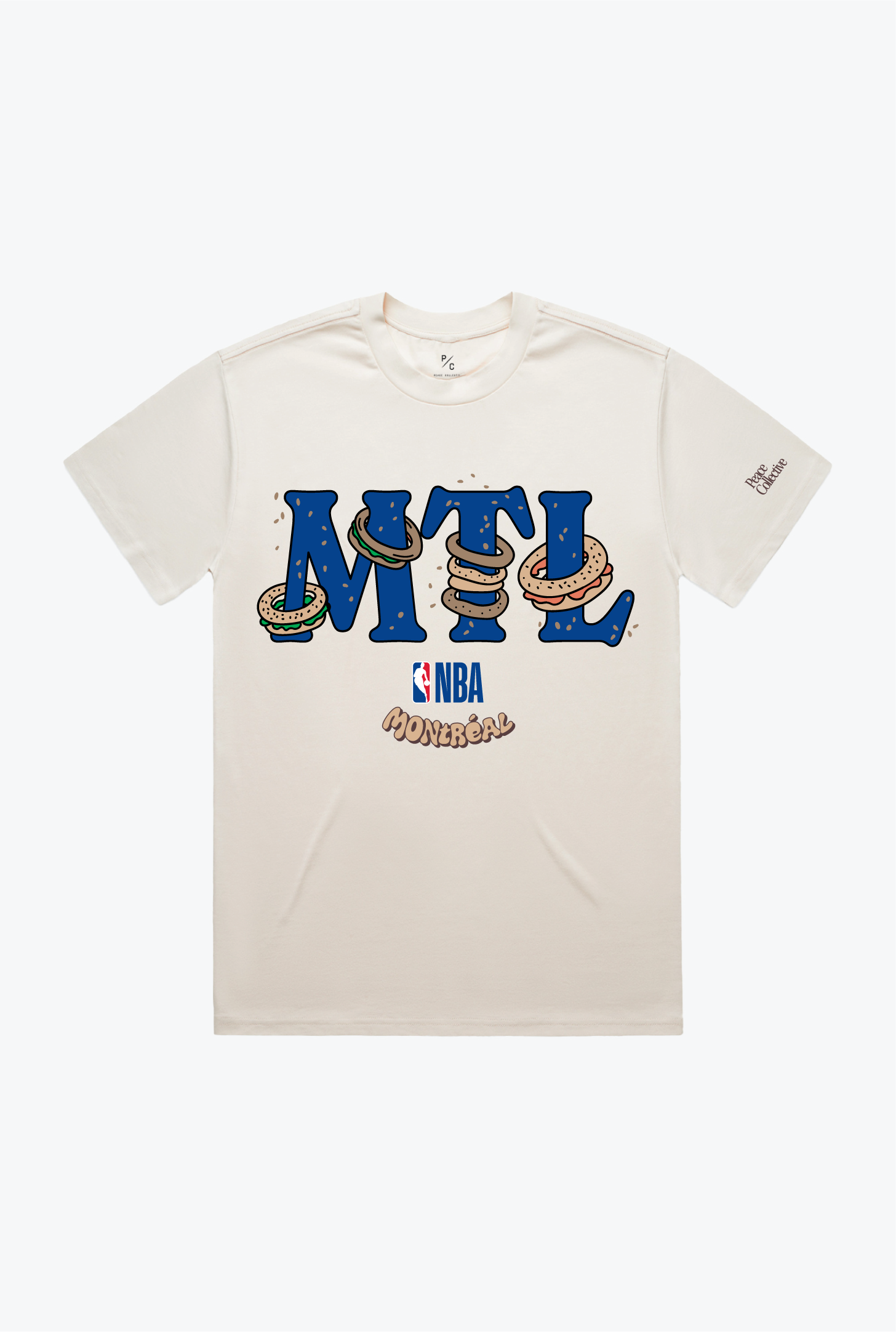 "MTL" Bagel Graphic - Ivory