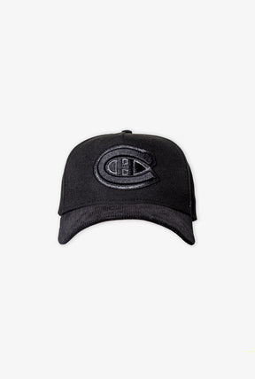 Montreal Canadiens Corduroy 9FORTY Snapback - Black/ Black