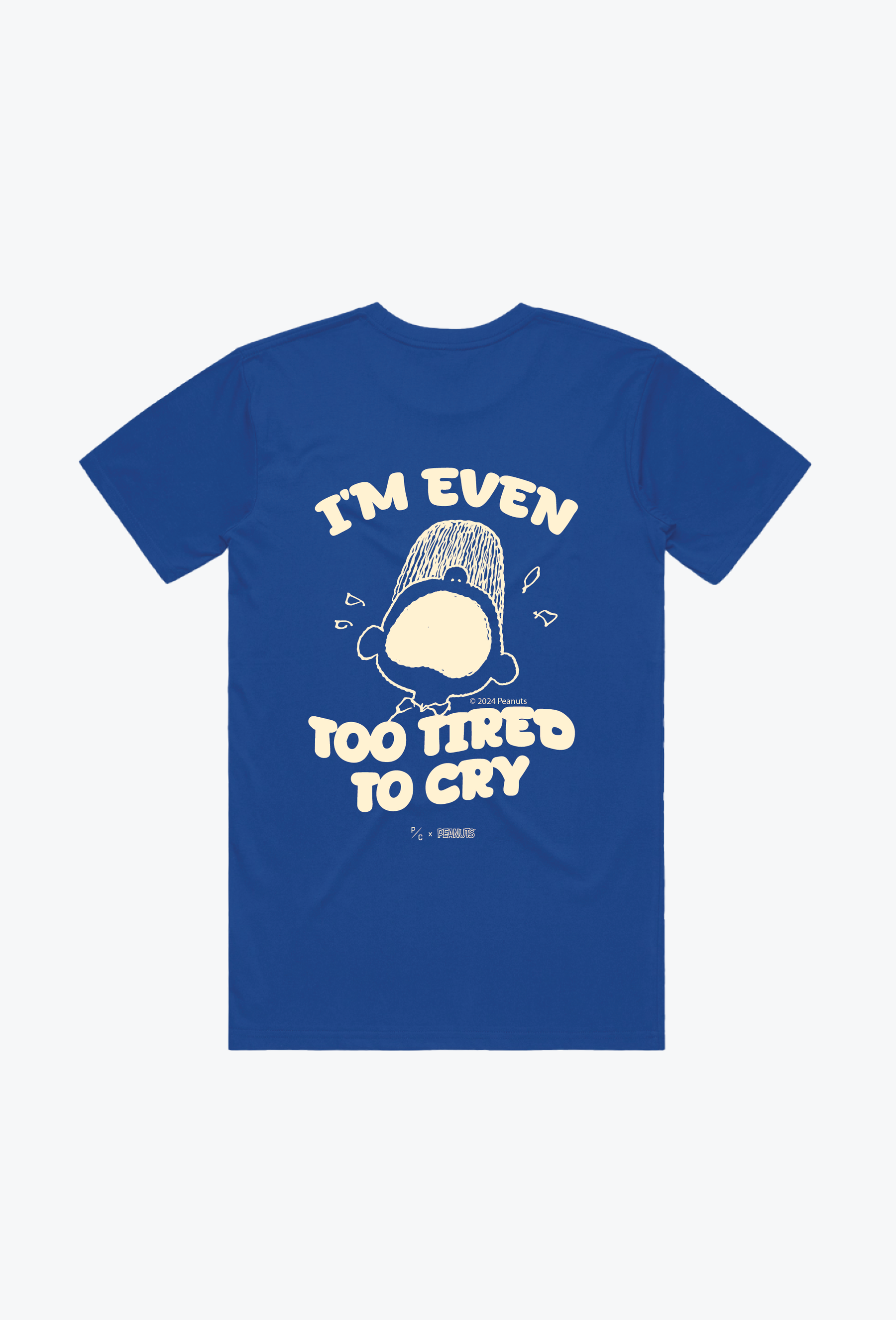 P/C x Peanuts Too Tired T-Shirt - Royal