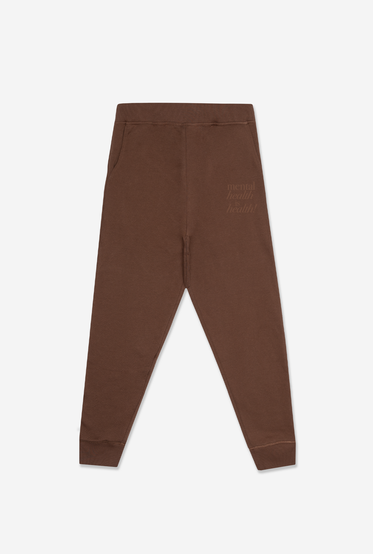 Mental Health is Health Tonal Brown Jogger  - Espresso