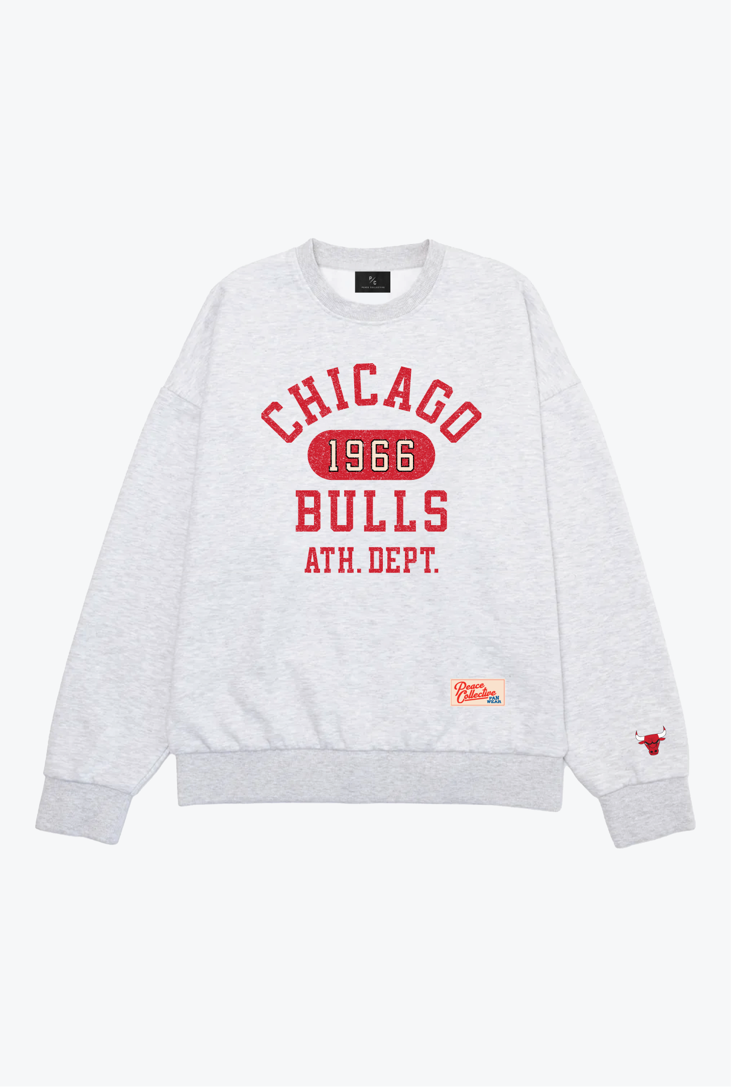 Pull ras du cou épais Athletic Club Chicago Bulls - Cendre